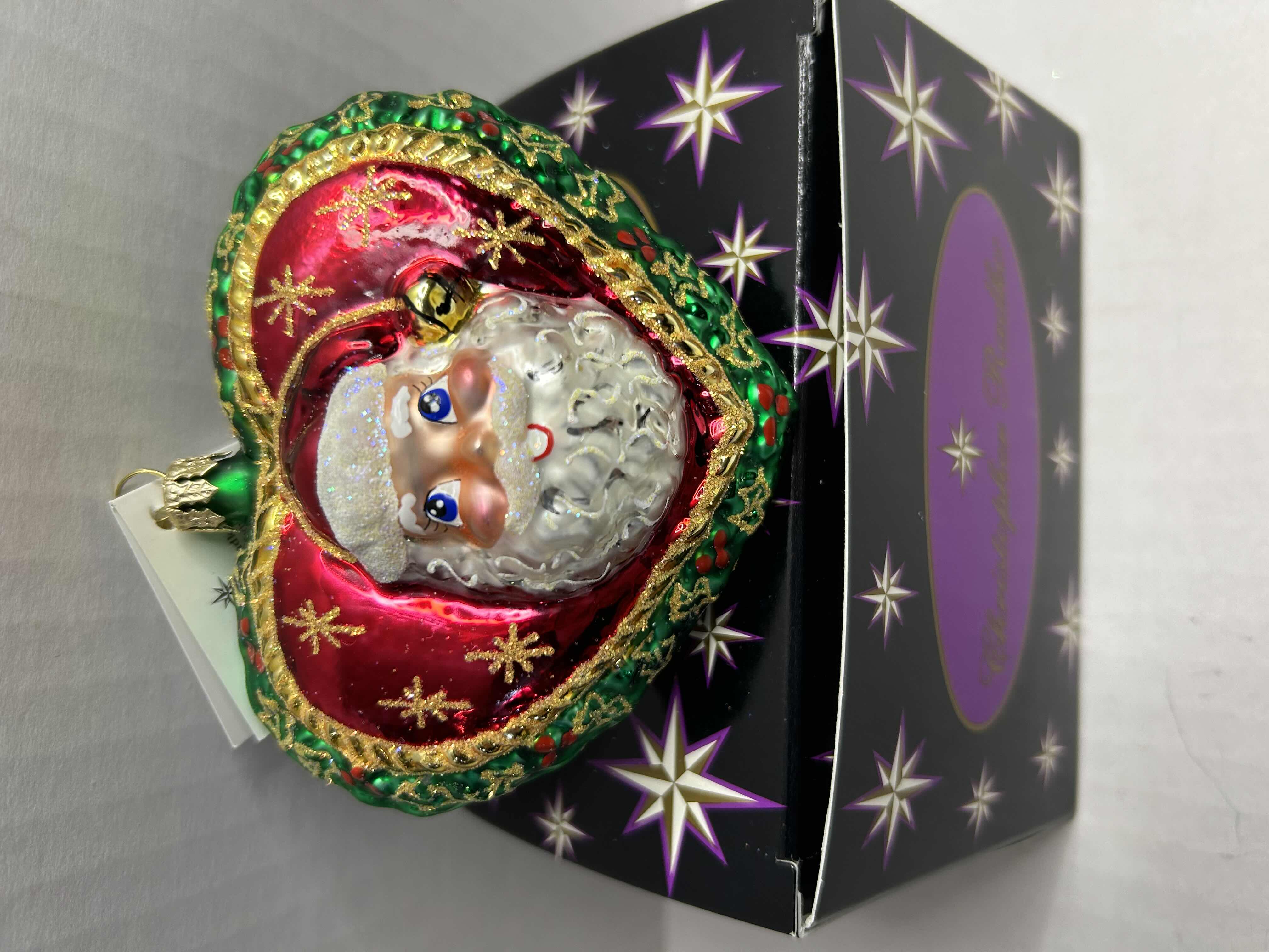 Photo 1 of NIB CHRISTOPHER RADKO "HEART OF CHRISTMAS" GLASS ORNAMENT 

