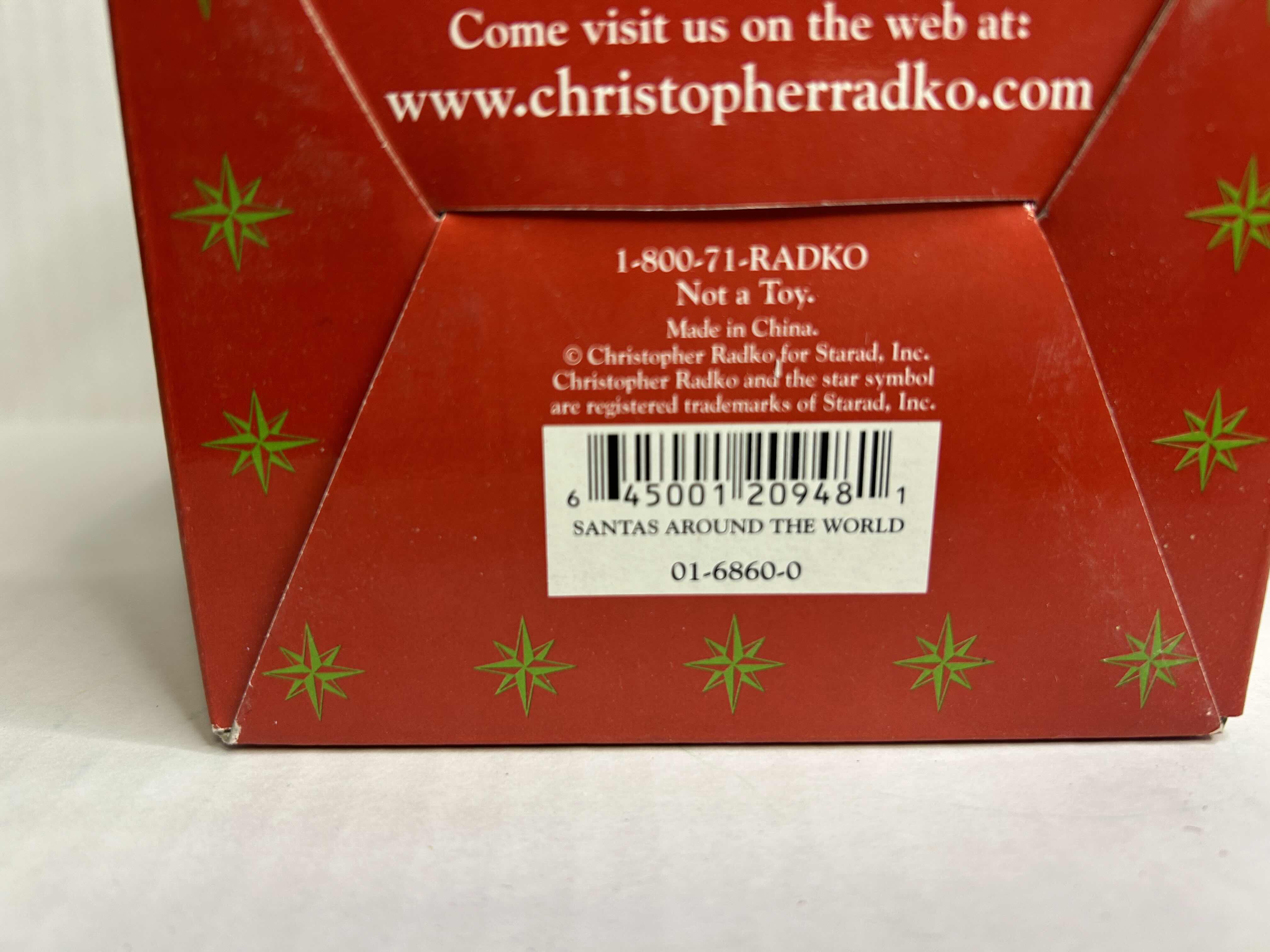 Photo 3 of NIB CHRISTOPHER RADKO "SANTAS AROUND THE WORLD" GLASS CHRISTMAS ORNAMENT 

