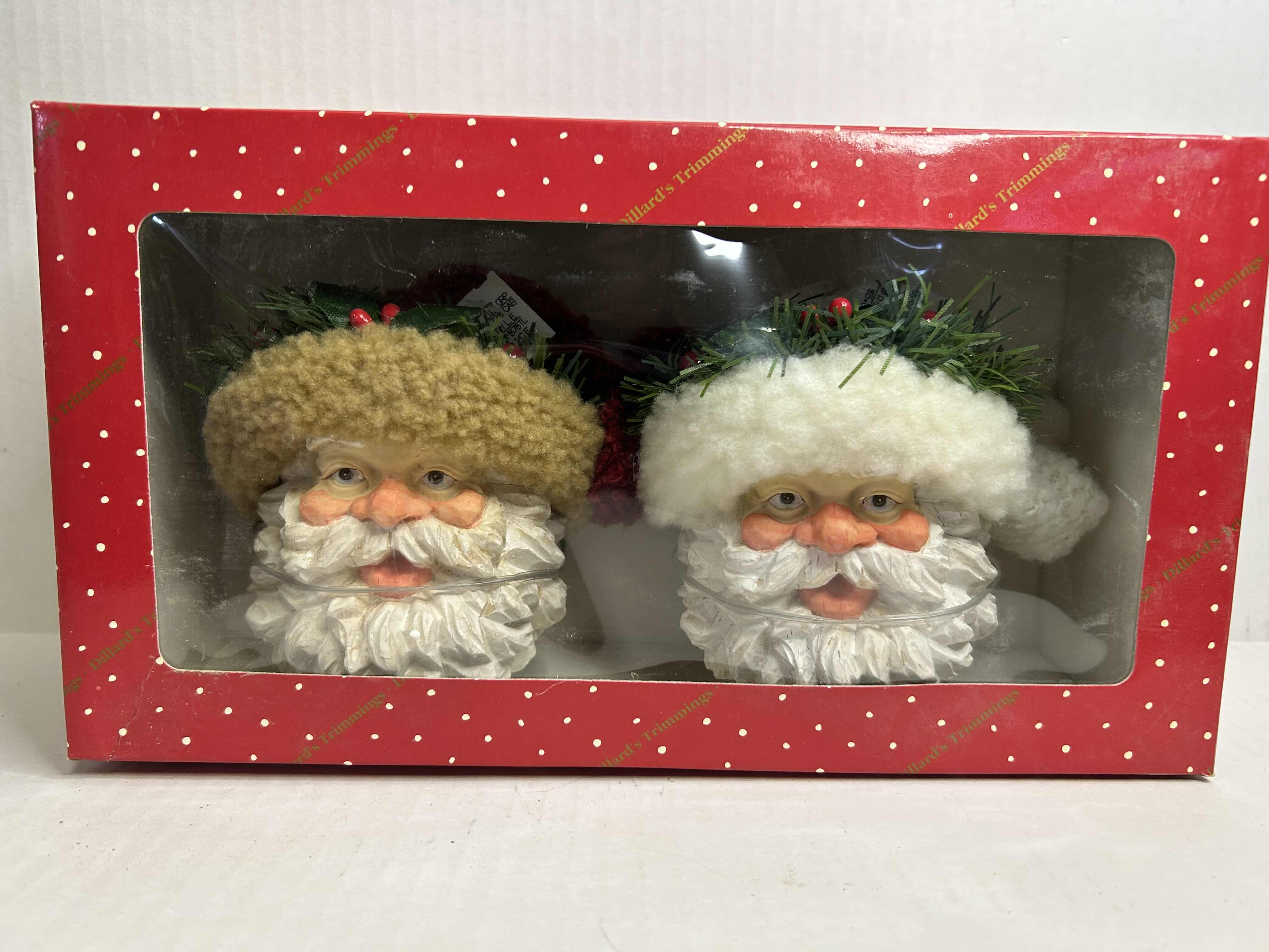 Photo 2 of NIB DILLARDS TRIMMINGS, WOODEN SANTA CHRISTMAS DECOR

