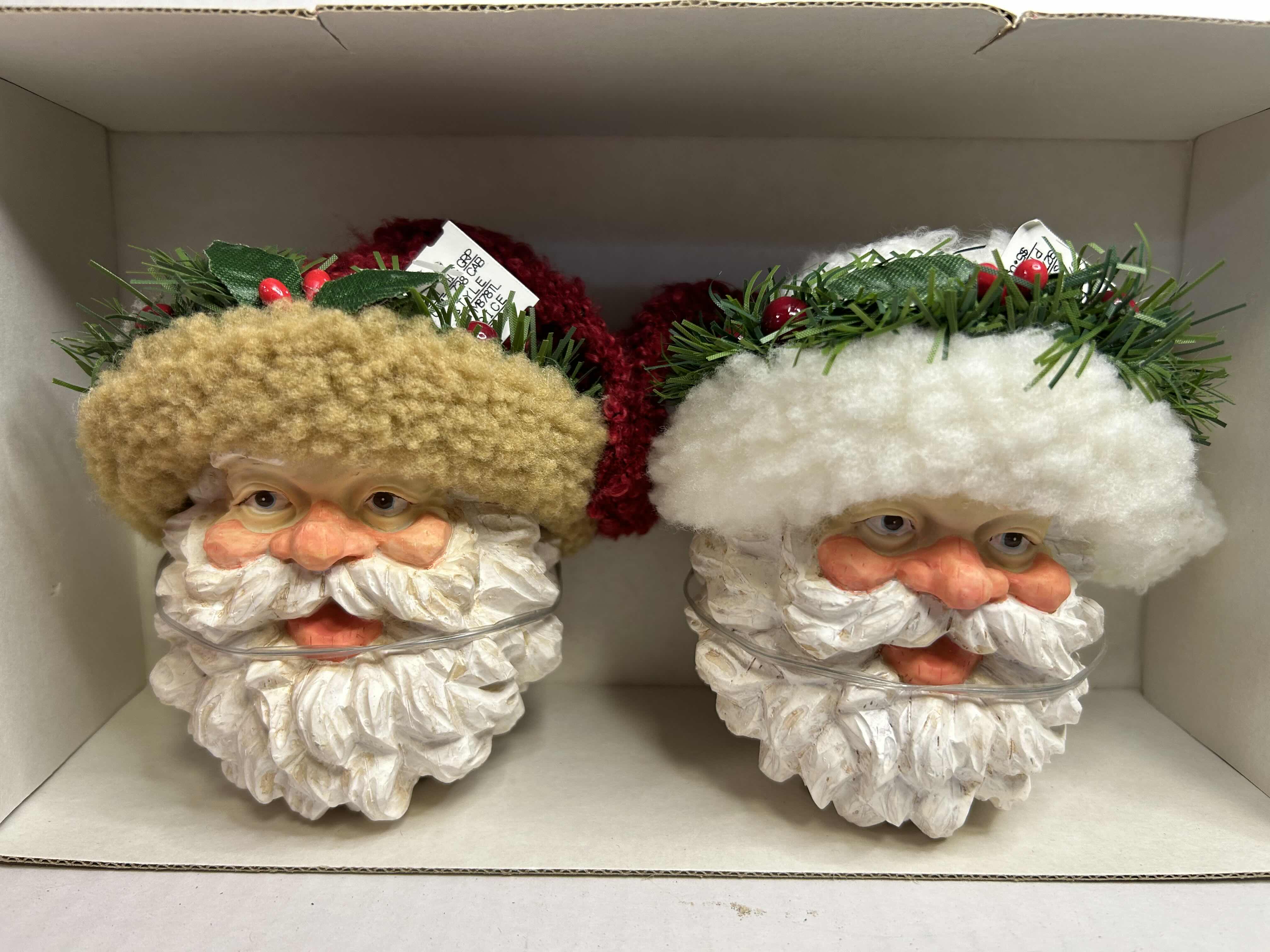 Photo 1 of NIB DILLARDS TRIMMINGS, WOODEN SANTA CHRISTMAS DECOR

