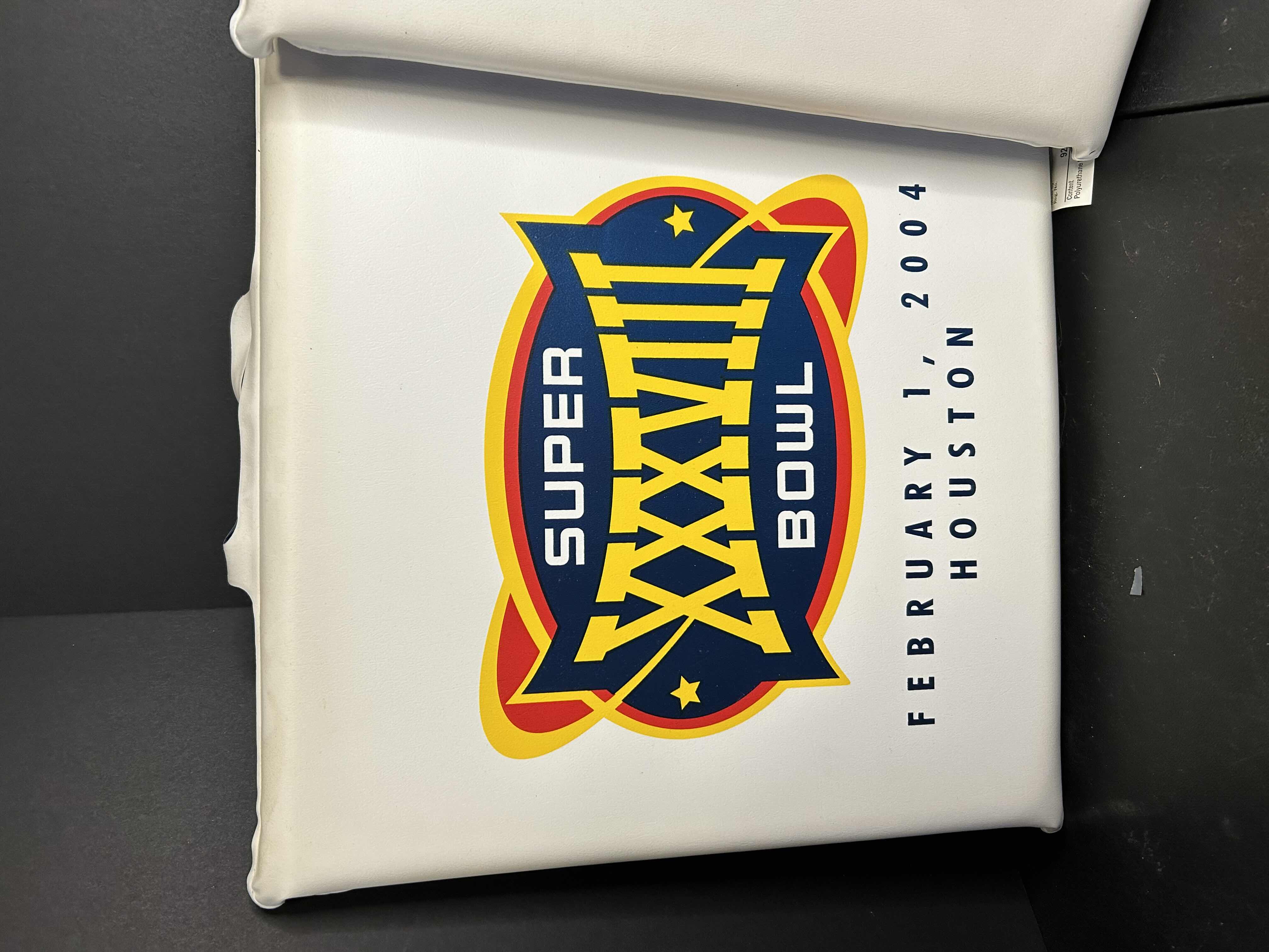 Photo 2 of 2 -SUPERBOWL XXXVIII (PATS VS PANTHERS) 2004  STADIUM SEAT CUSHIONS

