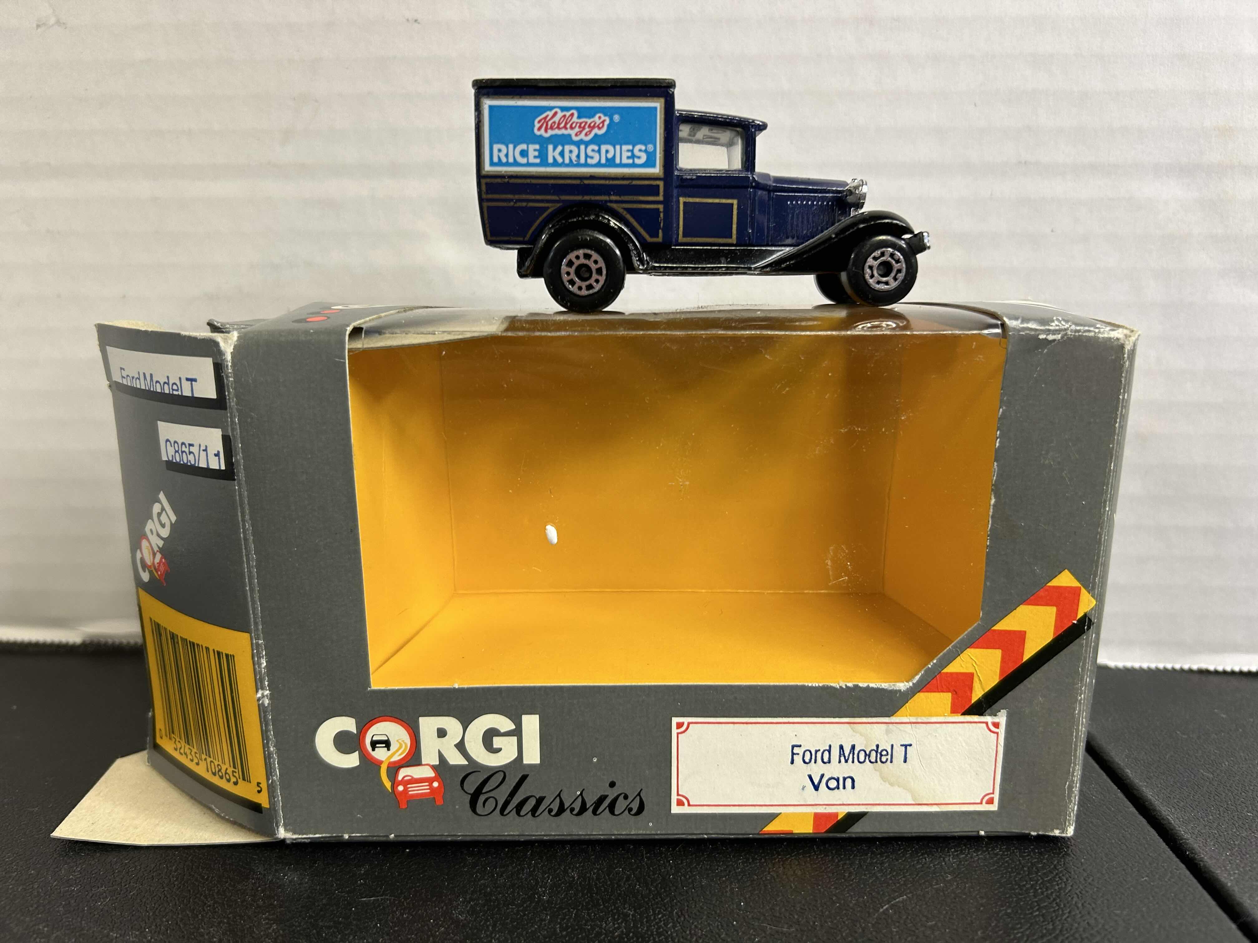 Photo 1 of NIB FORD MODEL T KELLOGGS RICE KRISPIES CORGI CLASSICS VAN 

