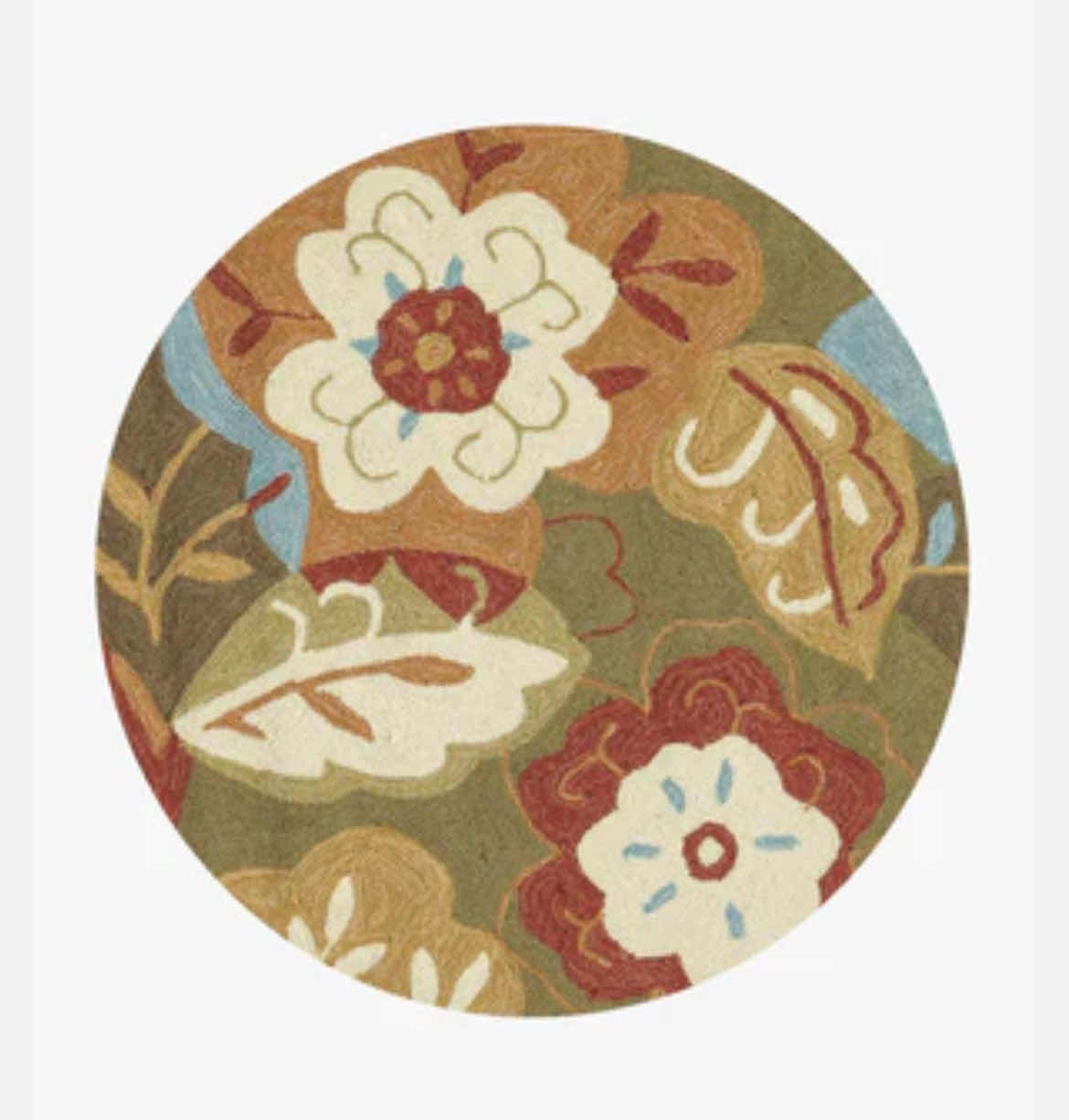 Photo 1 of 36” ROUND RUG MULTICOLORED FLORAL DESIGN