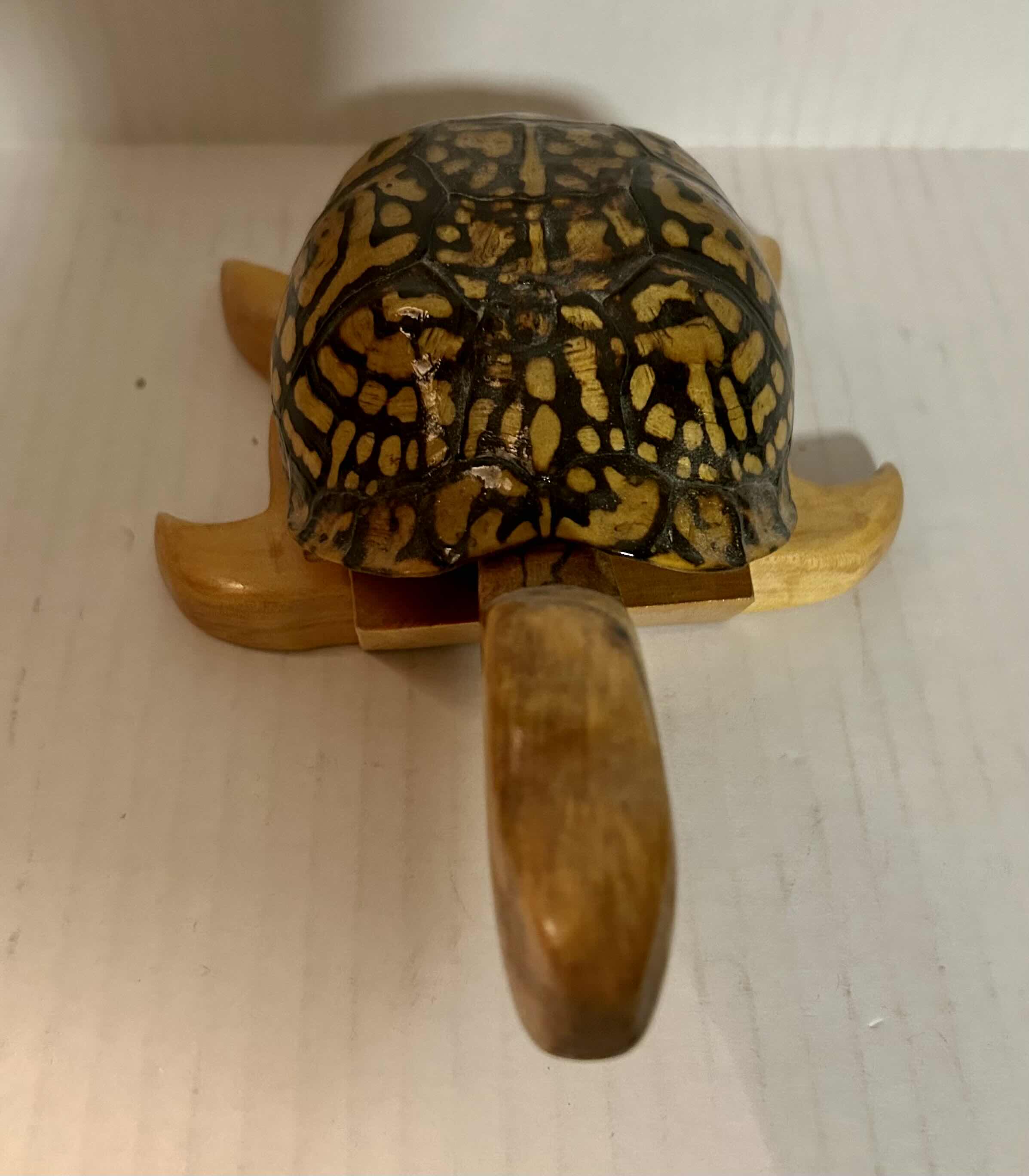 Photo 2 of HAND CARVED WOOD TURTLE