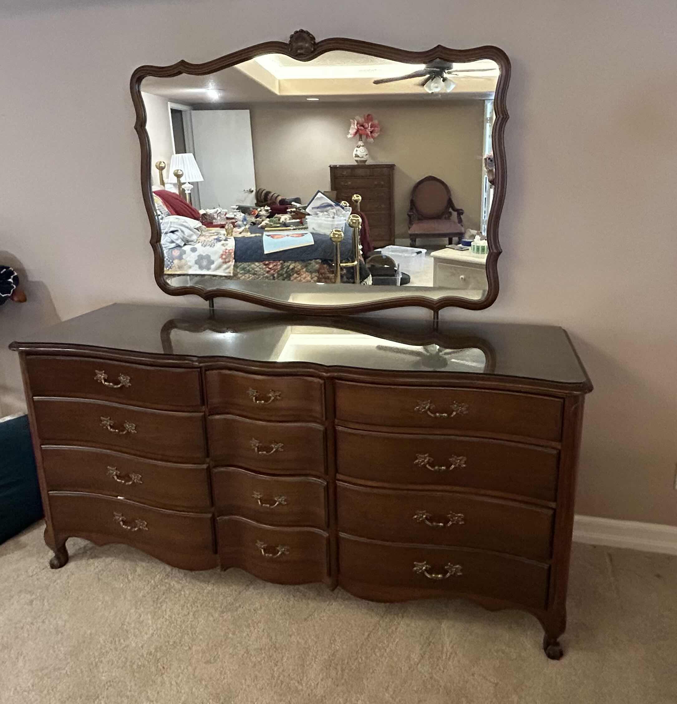 Photo 1 of MOHAGANY DRESSER W MIRROR 72” X 21 H75”