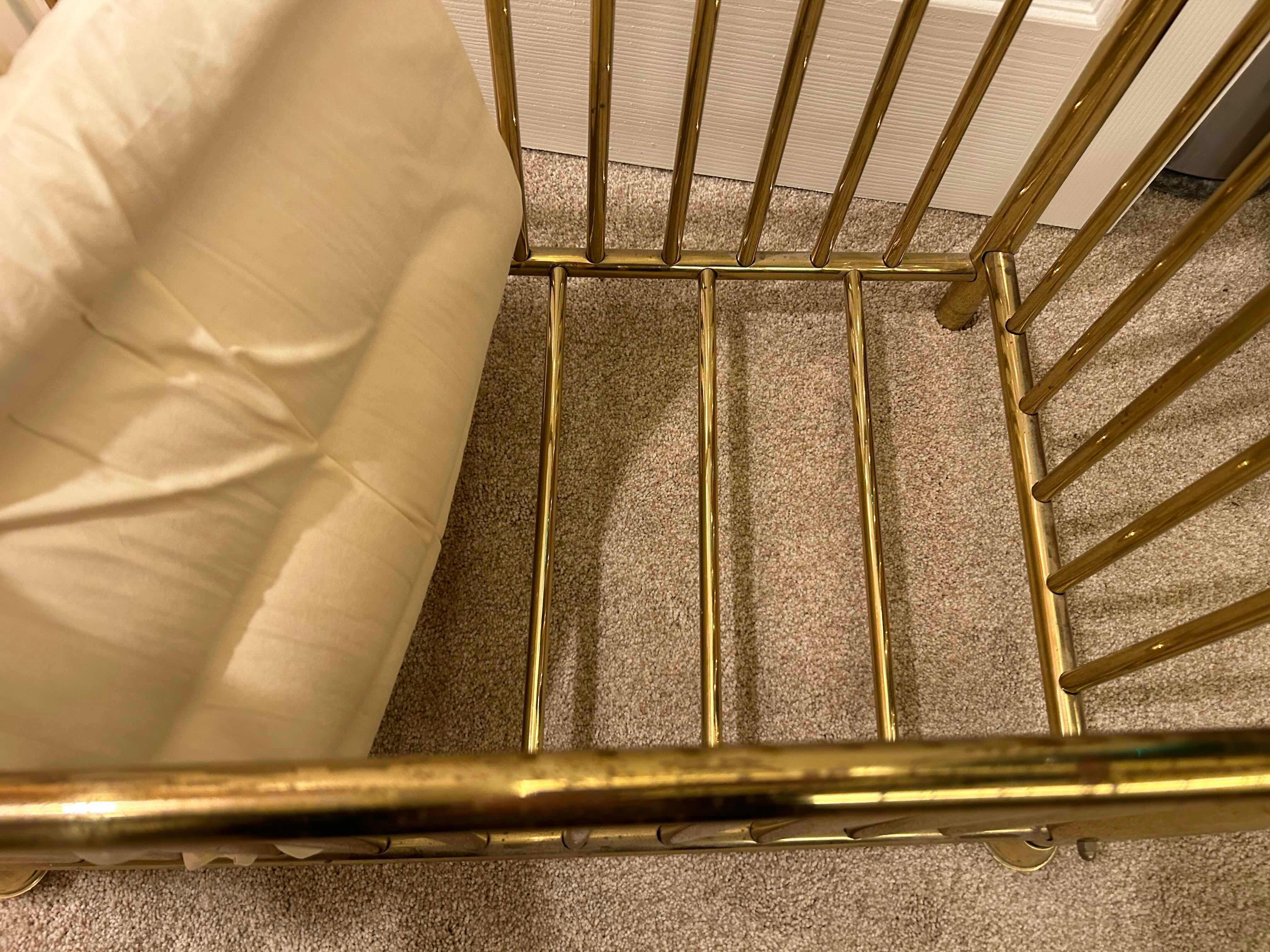 Photo 3 of VINTAGE BRASS BASSINET, 26” x 17” H 20”