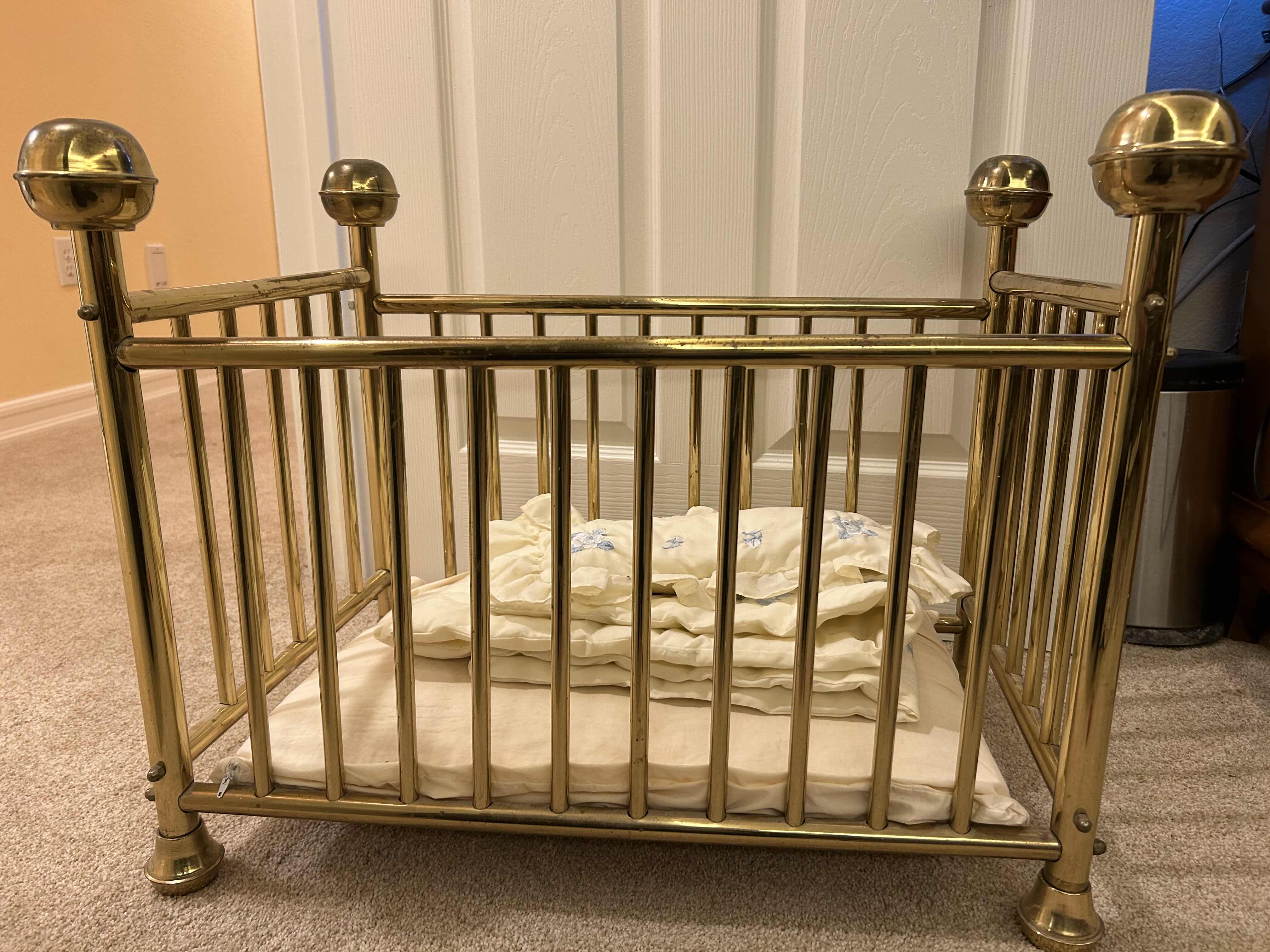 Photo 1 of VINTAGE BRASS BASSINET, 26” x 17” H 20”