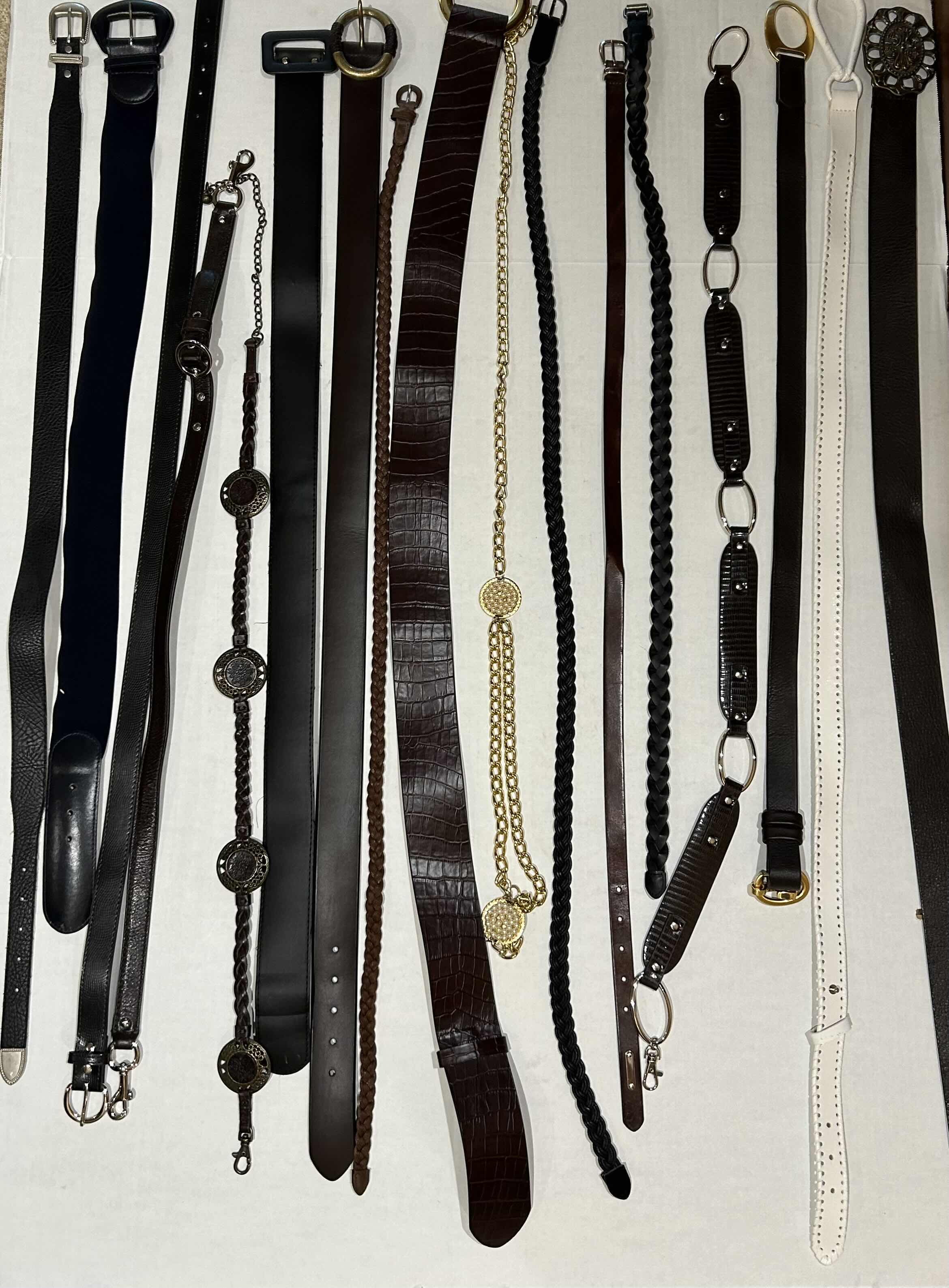 Photo 1 of APPROXIMATELY 15 LADIES BELTS OF VARIOUS SIZES