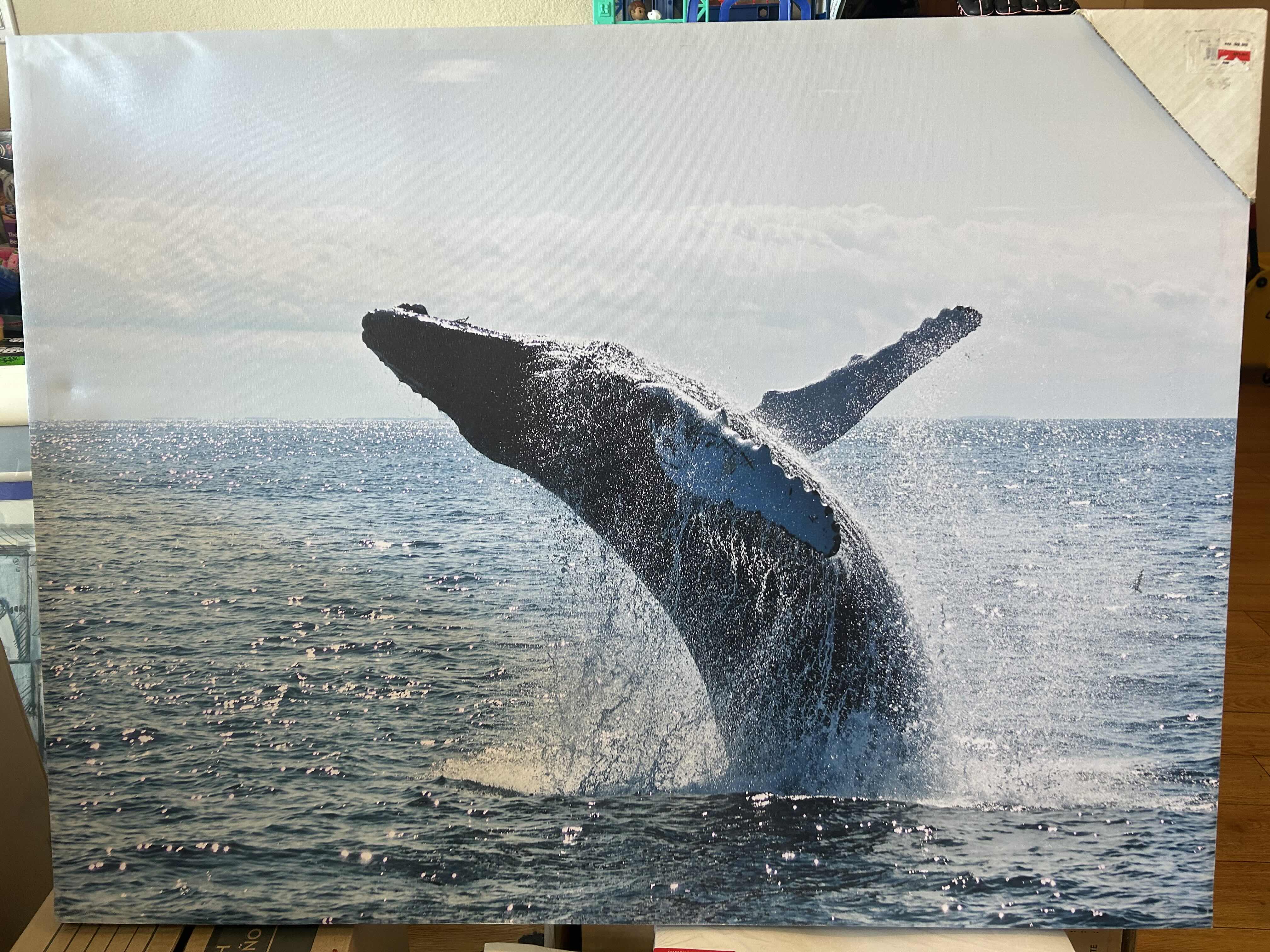 Photo 1 of “BREACHING” CANVAS ARTWORK 40” X H30”