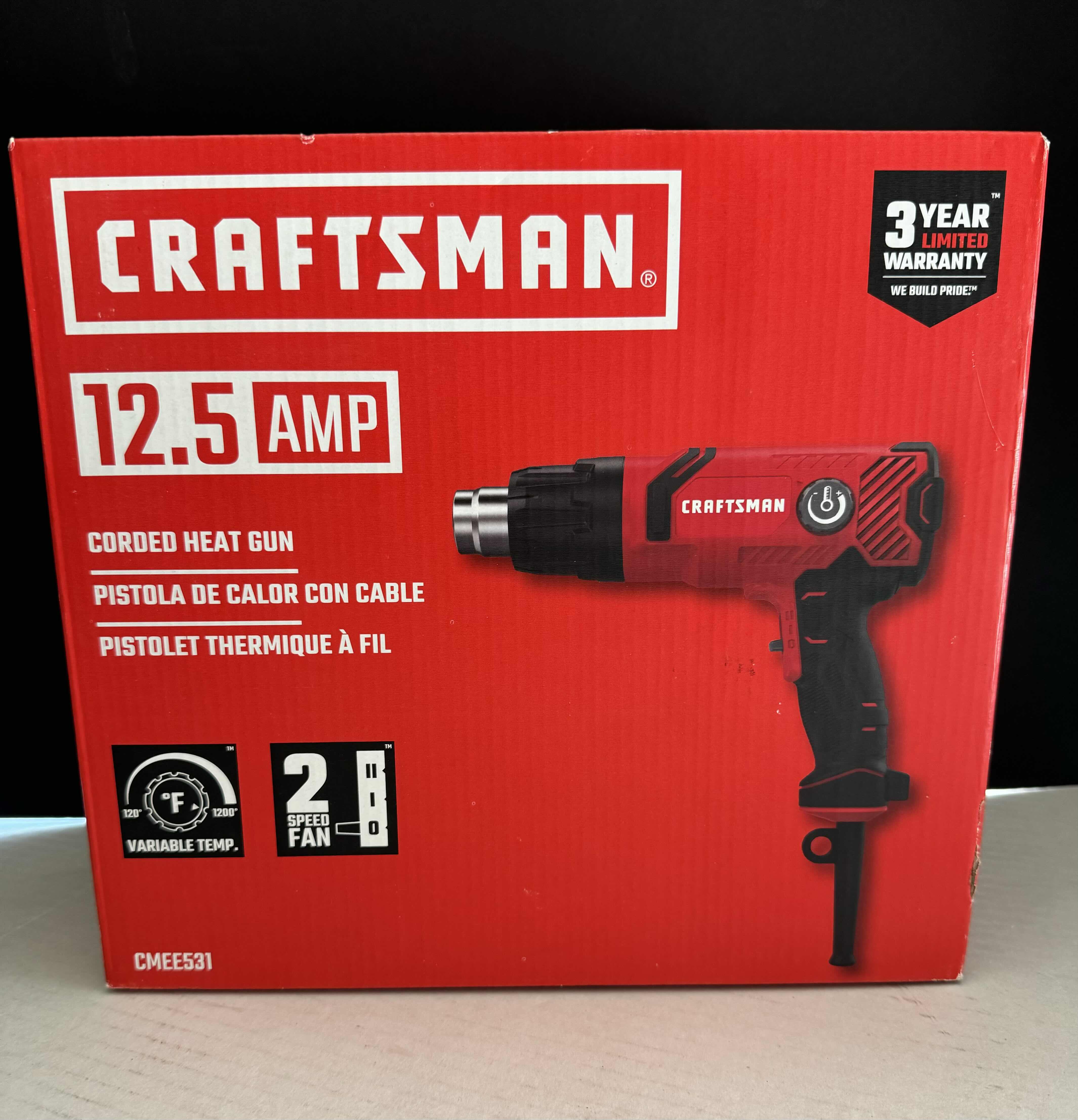 Photo 1 of BRAND NEW CRAFTSMAN 12.5 AMP CORDED HEAT GUN