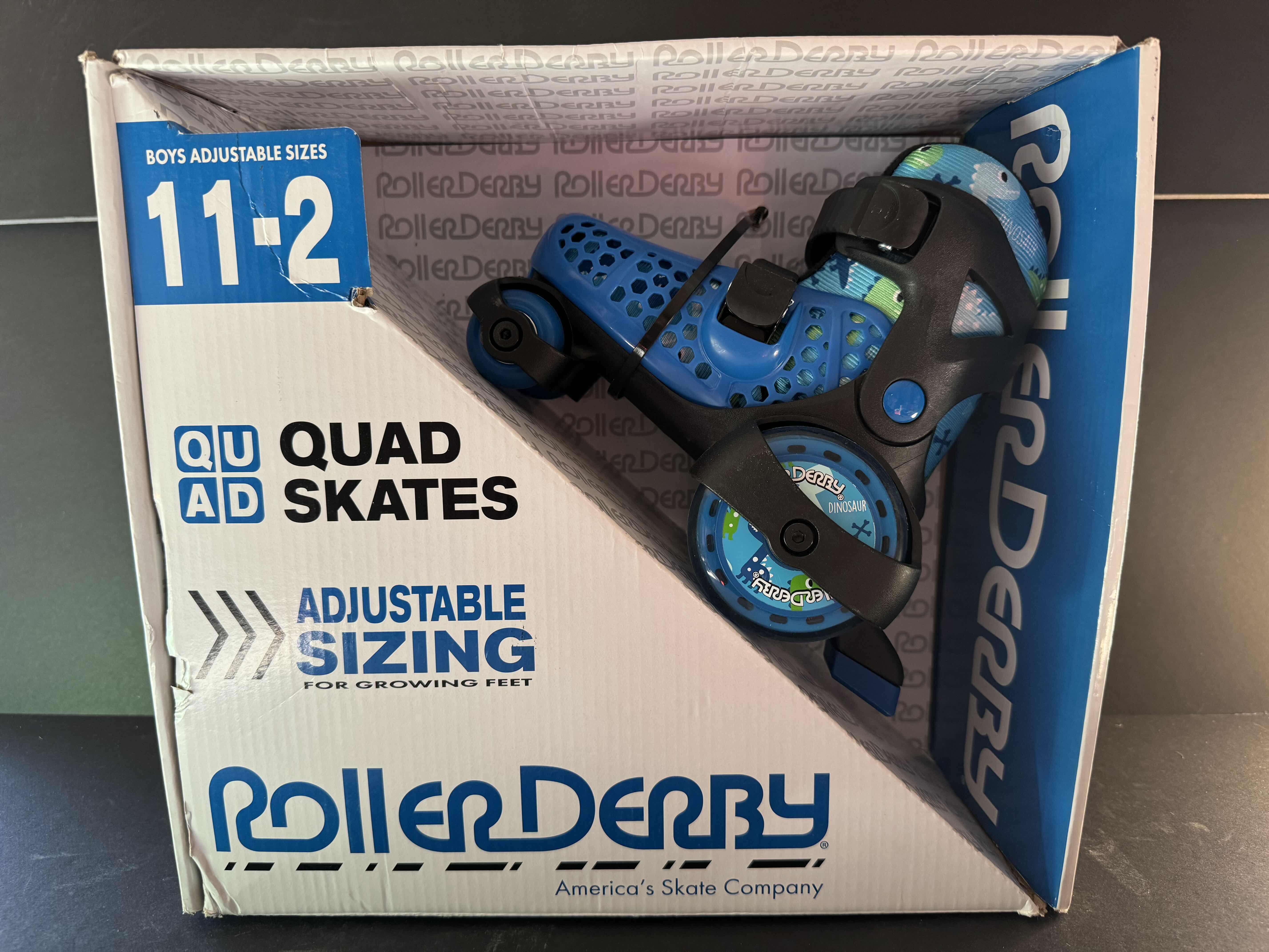 Photo 1 of BRAND NEW ROLLER DERBY QUAD SKATES BOYS ADJUSTABLE SIZES 11-2