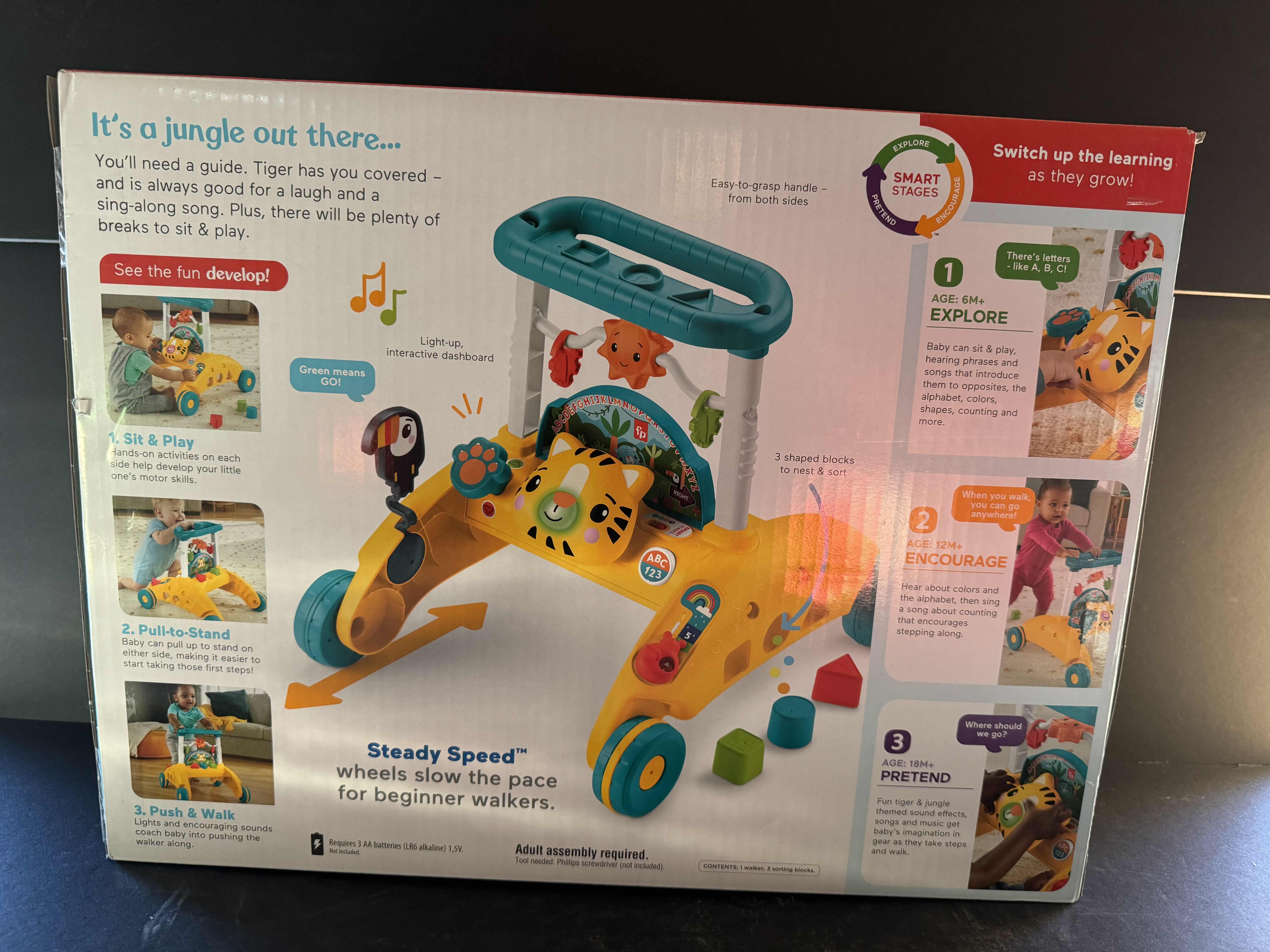 Photo 2 of BRAND NEW FISHER-PRICE 2-SIDED STEADY SPEED TIGER WALKER ELECTRONIC LEARNING TOY