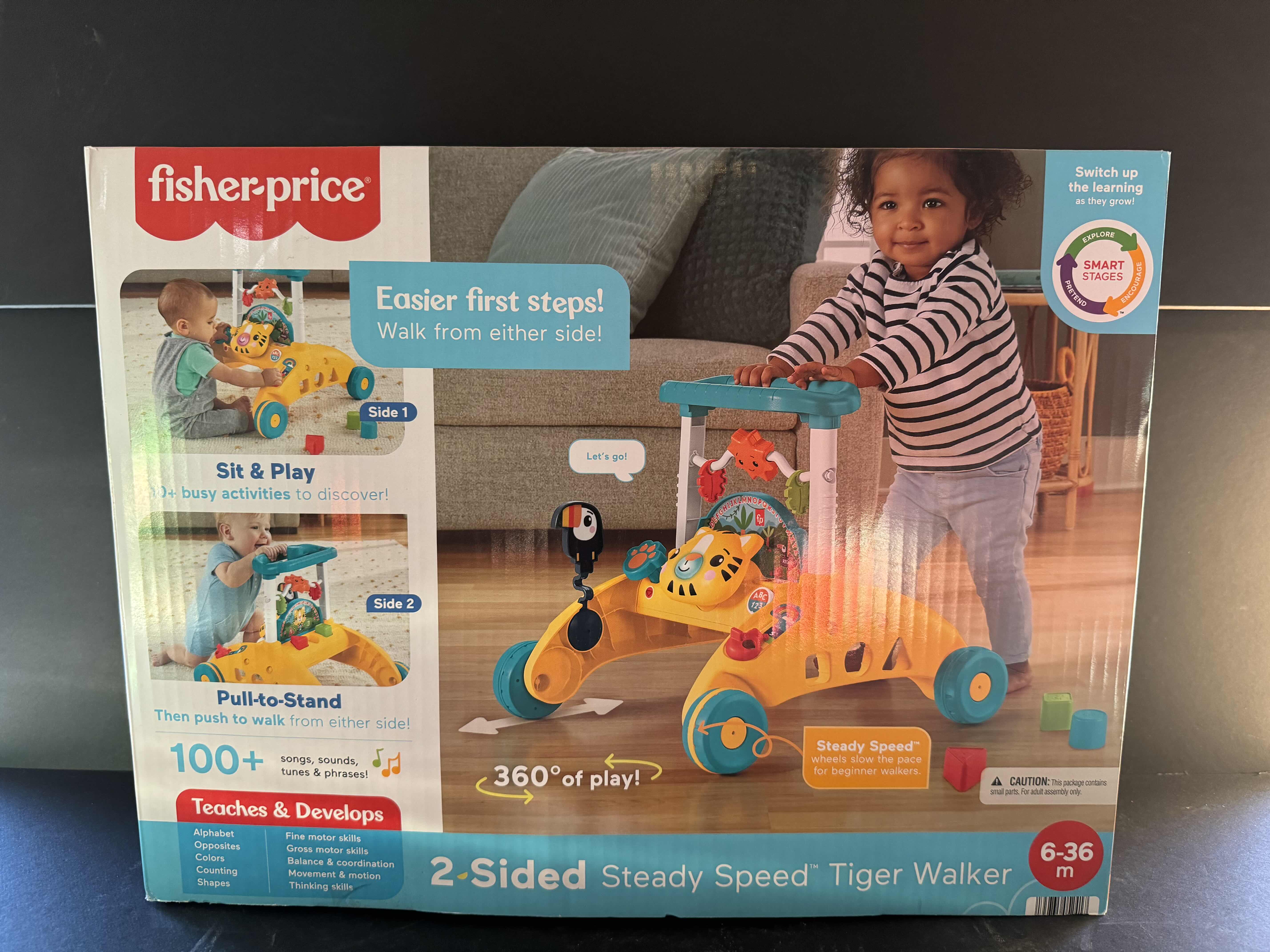 Photo 1 of BRAND NEW FISHER-PRICE 2-SIDED STEADY SPEED TIGER WALKER ELECTRONIC LEARNING TOY