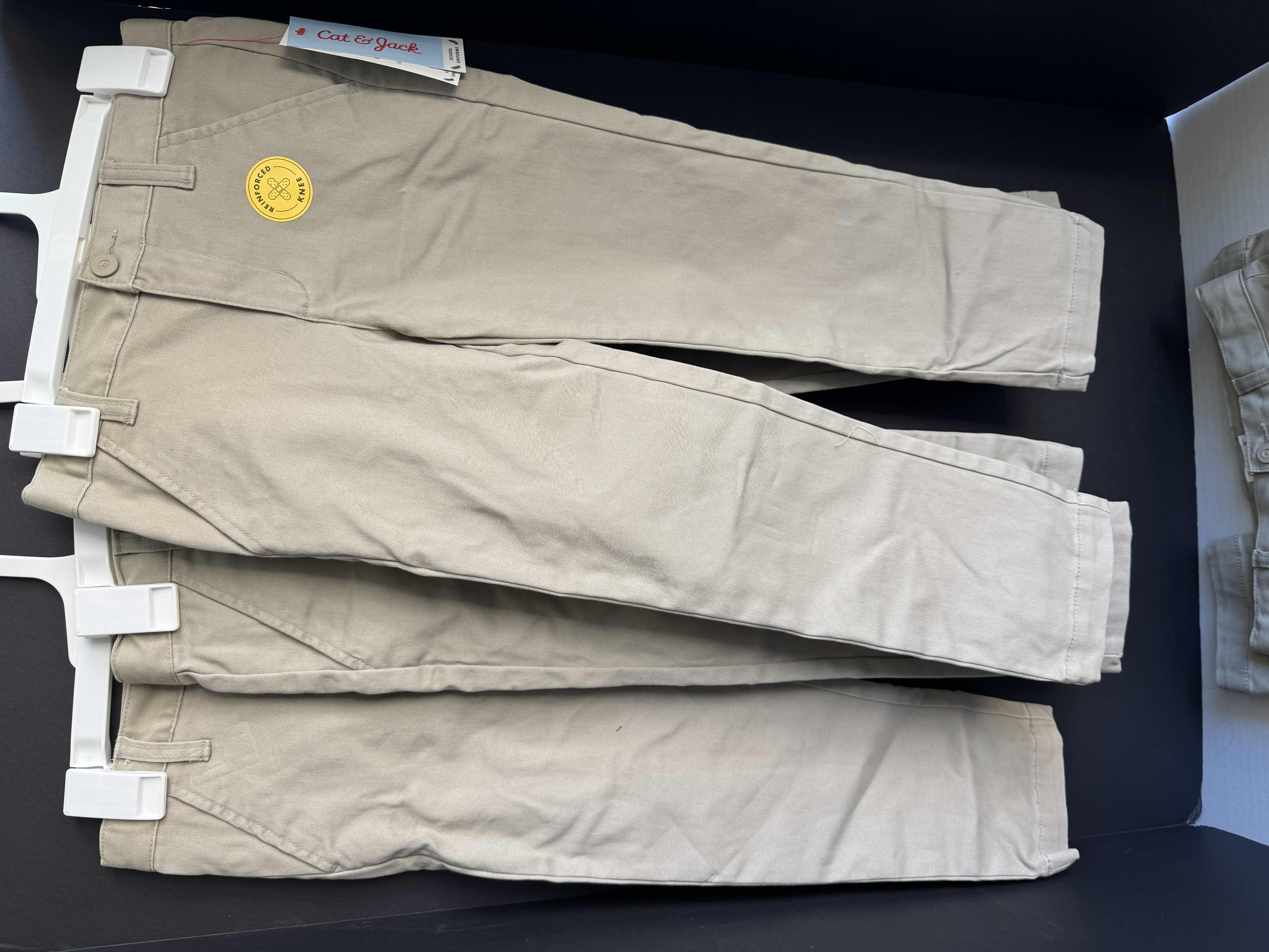 Photo 1 of 4-BRAND NEW PAIRS OF CAT & JACK KHAKI SCHOOL UNIFORM PANTS SIZE 5