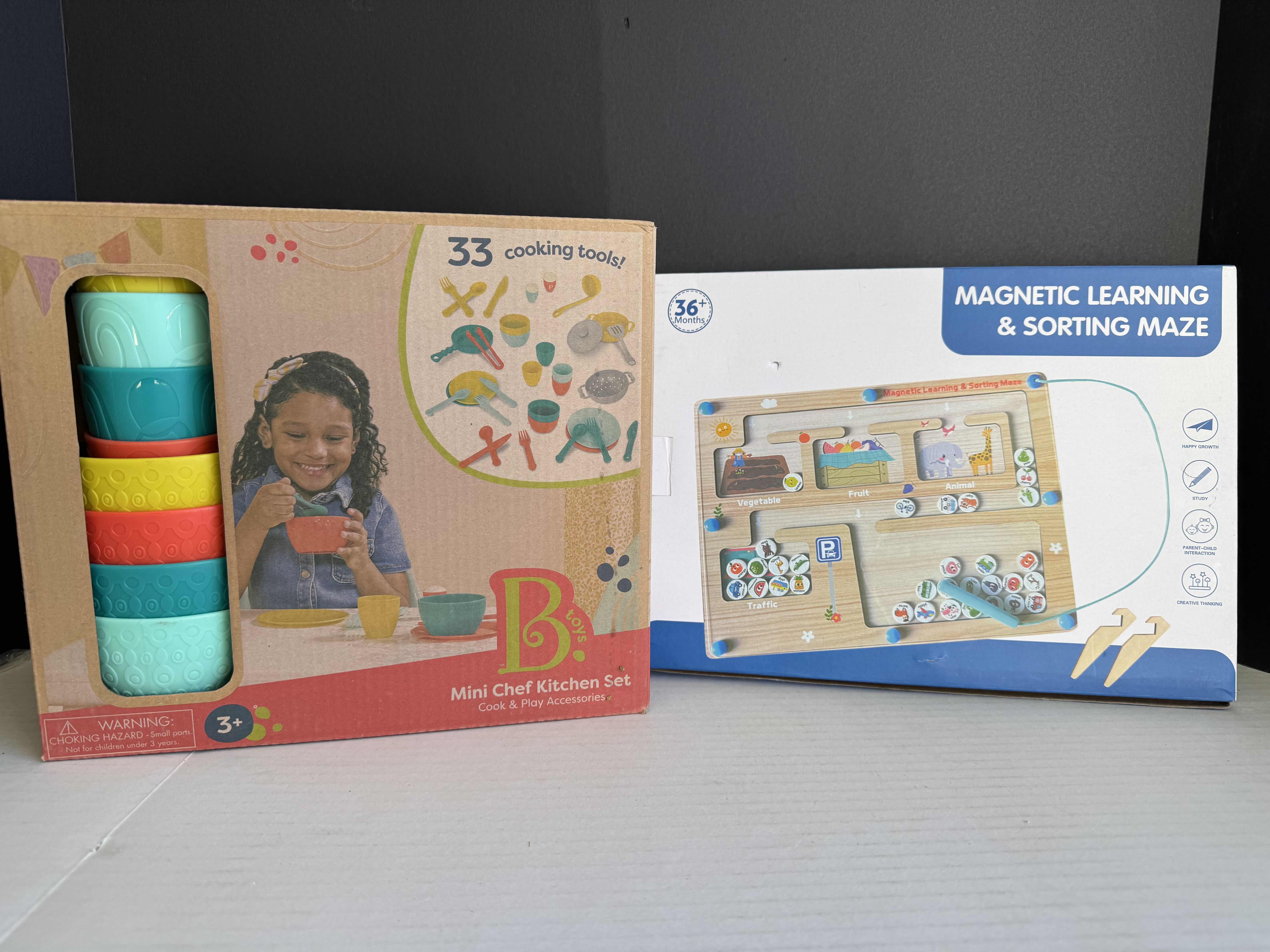 Photo 1 of 2-BRAND NEW TOYS 1-KITCHEN SET, 1-MAGNETIC LEARNING MAZE