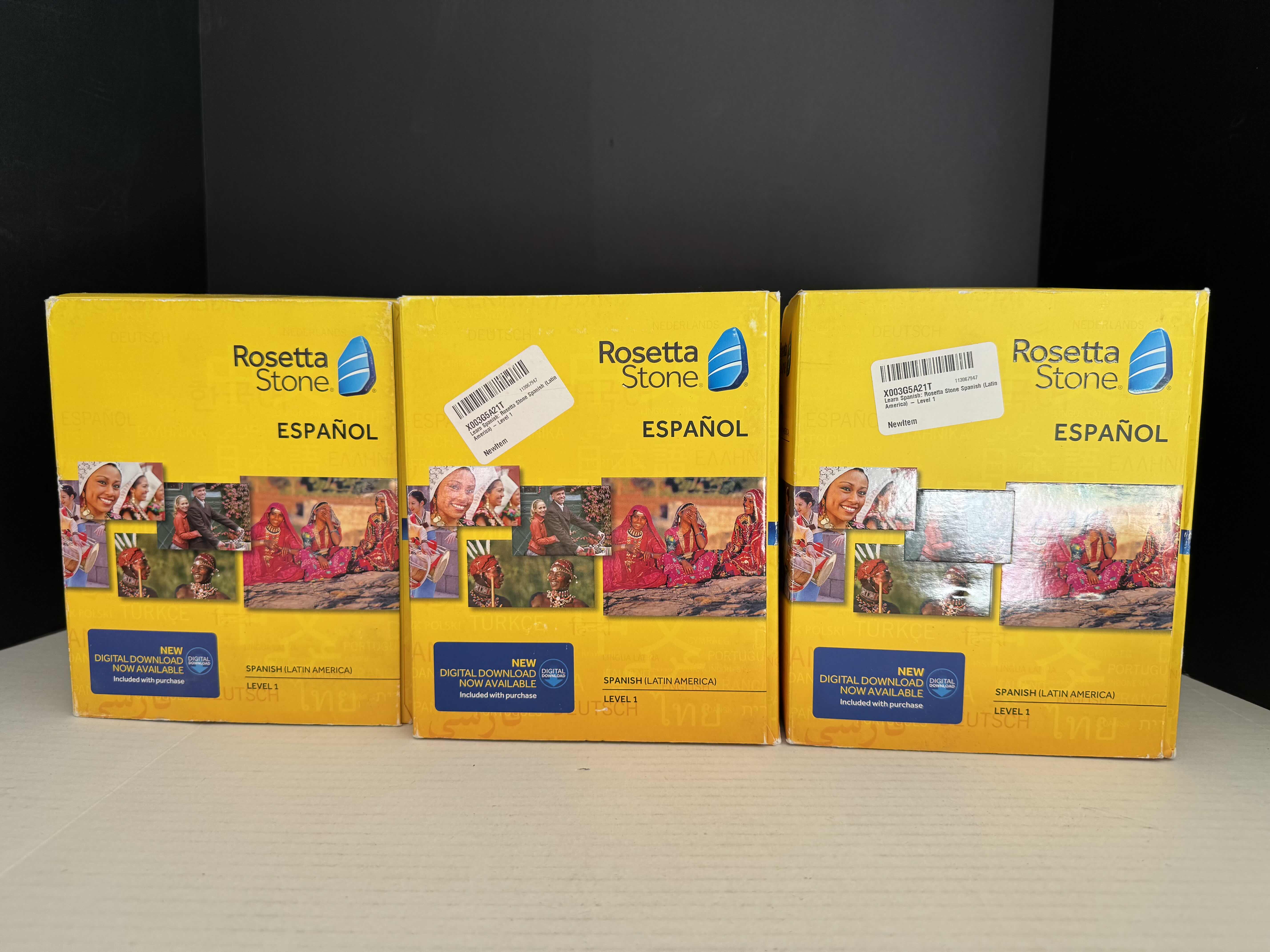 Photo 1 of 3-BRAND NEW ROSETTA STONE SPANISH LEVEL 1