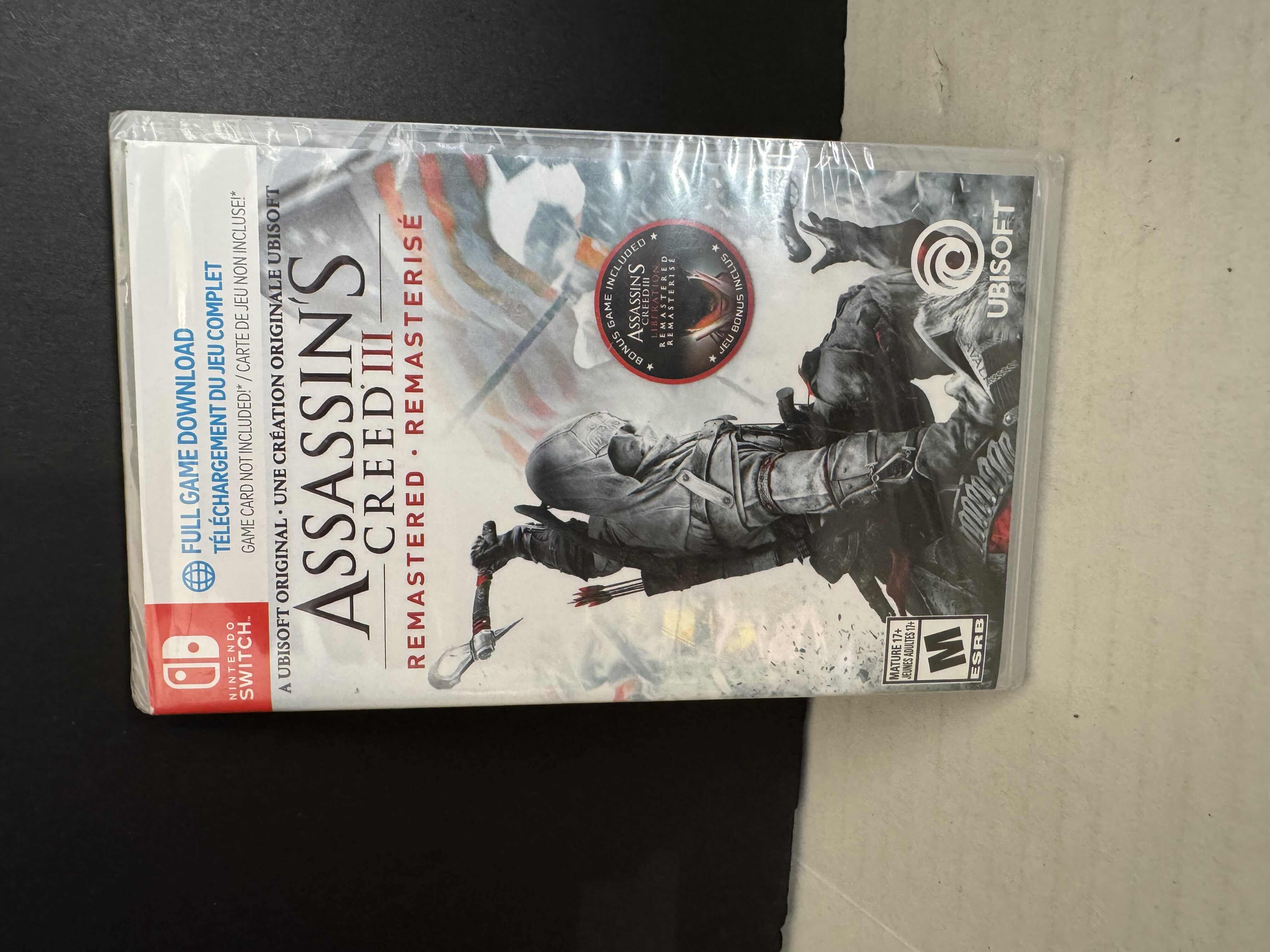 Photo 1 of BRAND NEW ASSASSIN'S CREED 3 NINTENDO SWITCH GAME