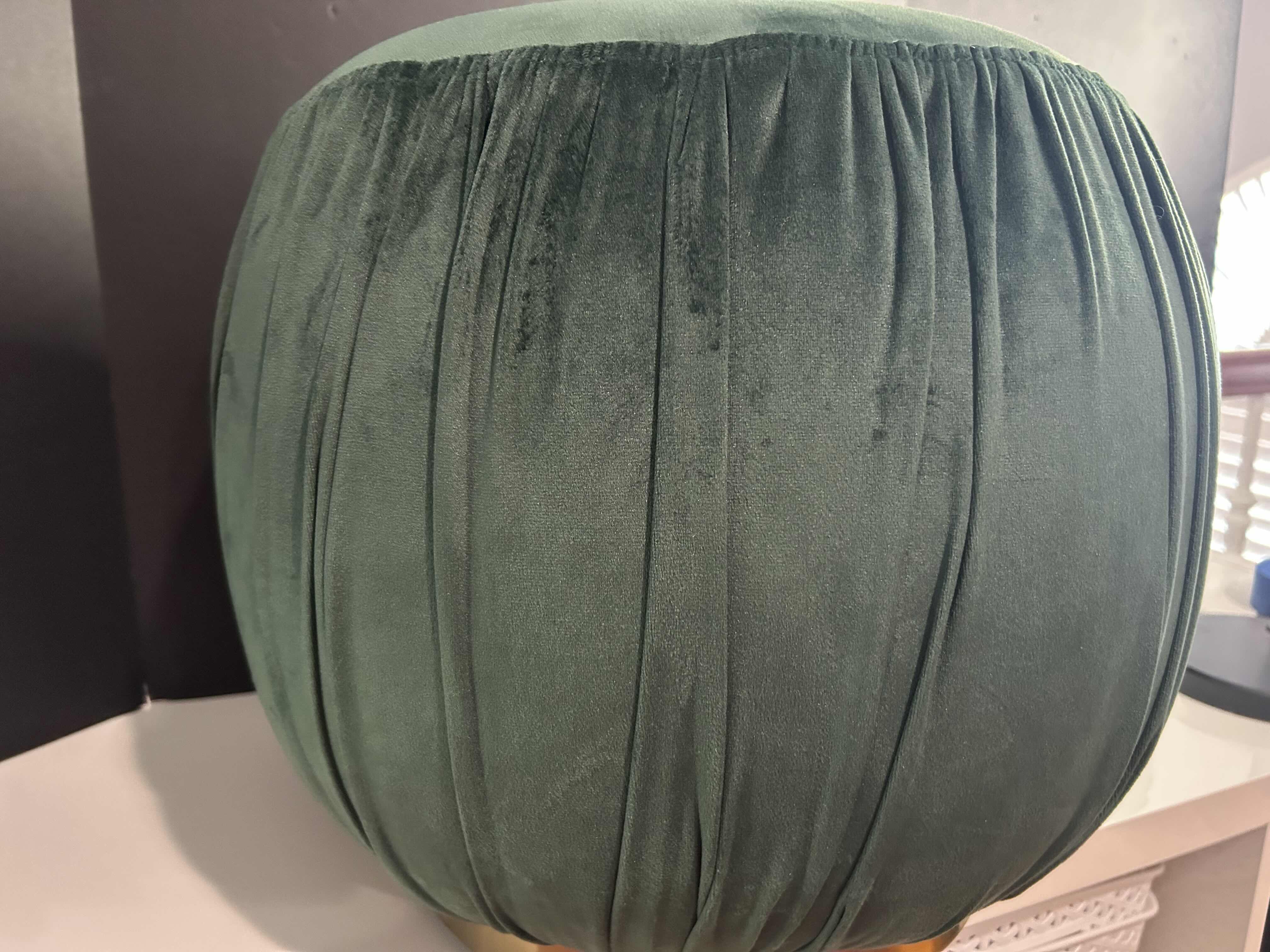 Photo 2 of 
EMERALD GREEN PLEATED FOOTSTOOL 16” X H16”