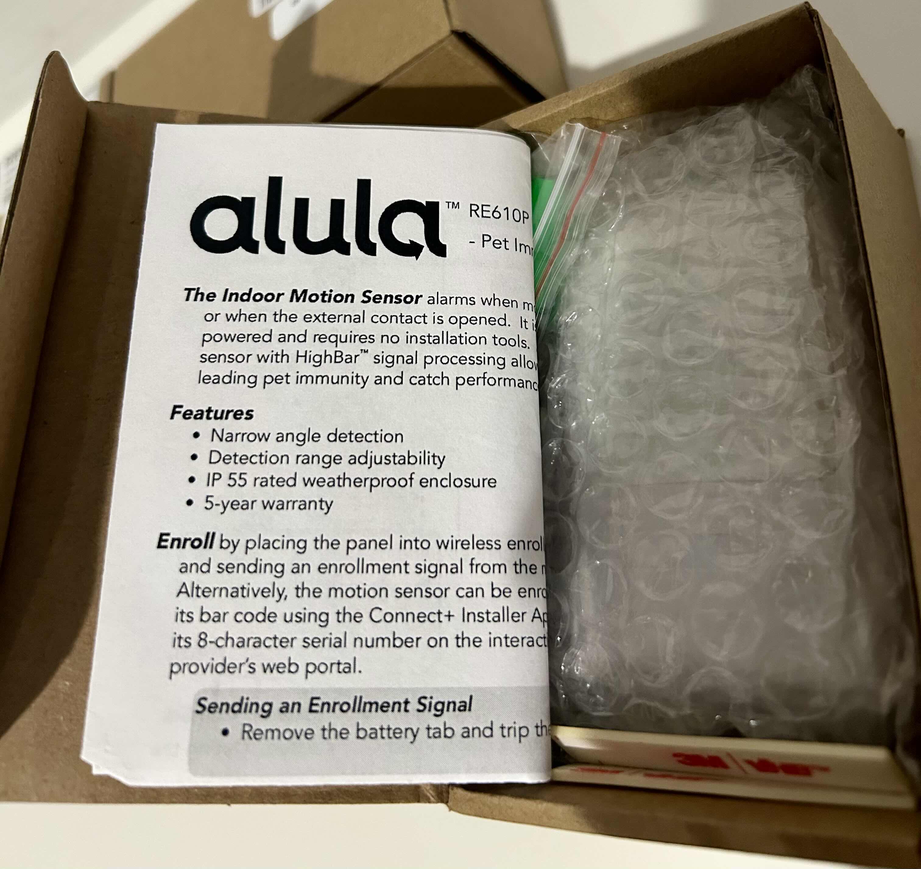 Photo 3 of 5-BRAND NEW ALULA RE610P INDOOR MOTION SENSOR- PET IMMUNE