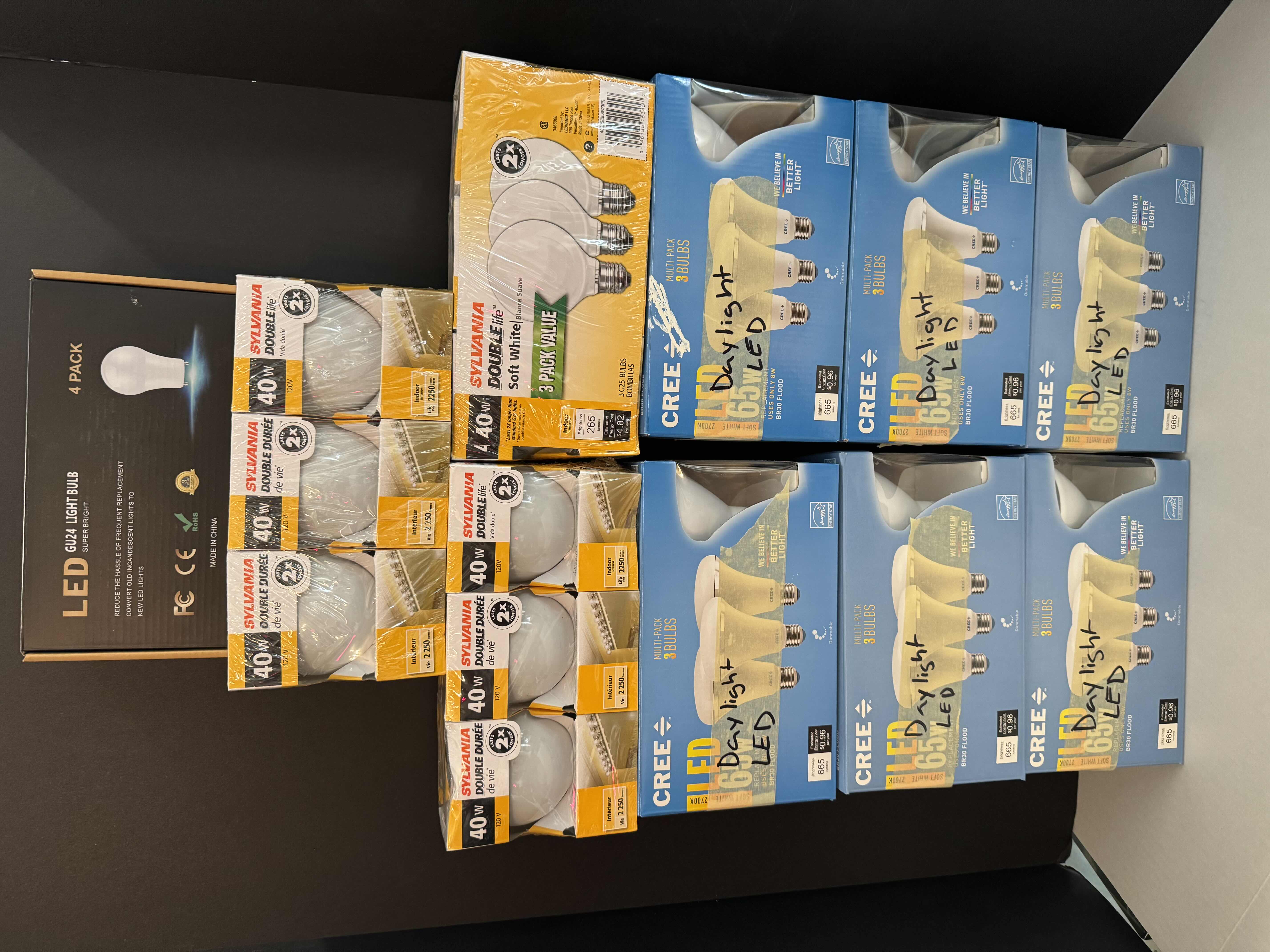 Photo 1 of 10 PACKS OF LIGHT BULBS