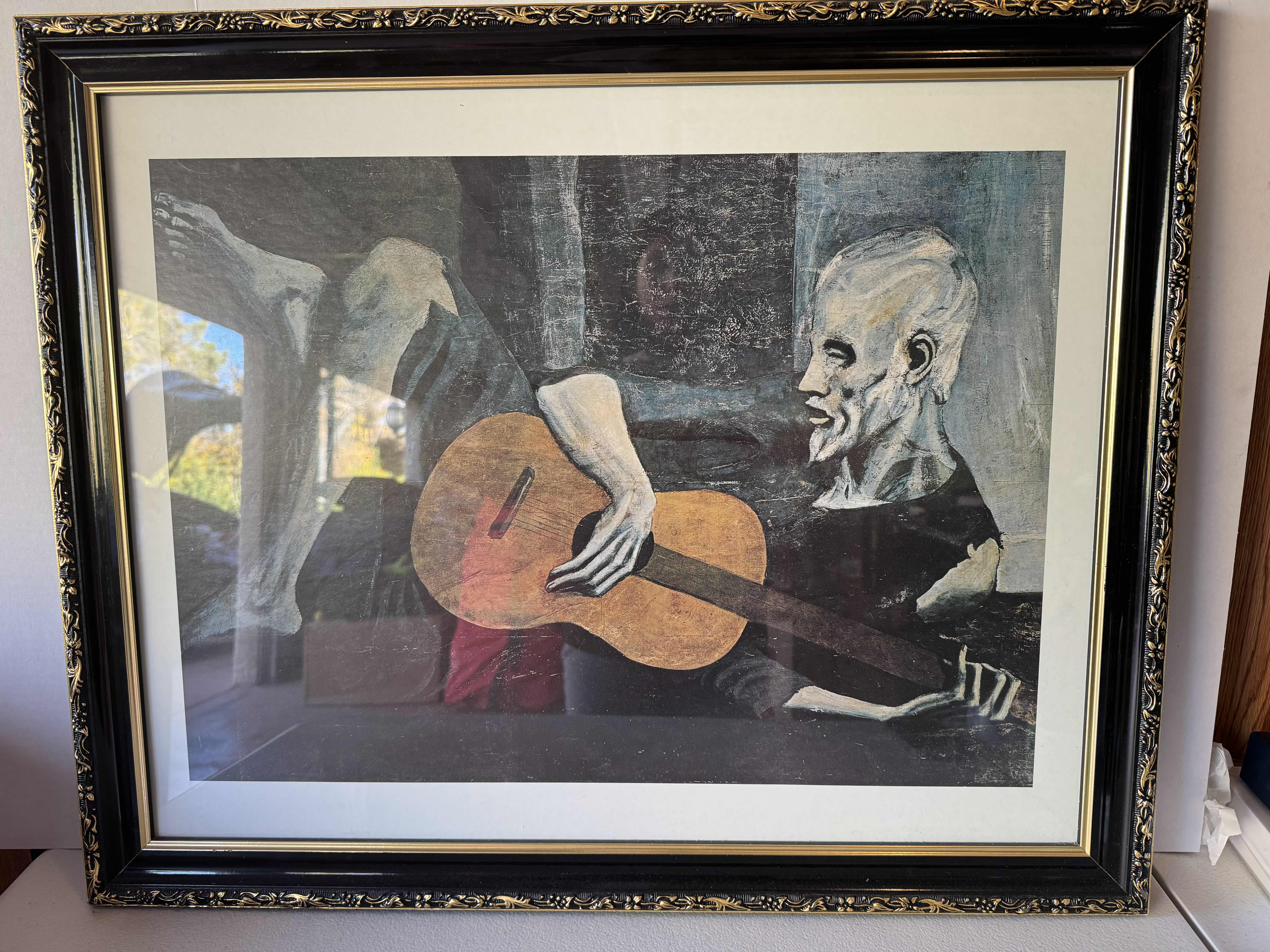 Photo 1 of 32” X 26” THE OLD GUITARIST