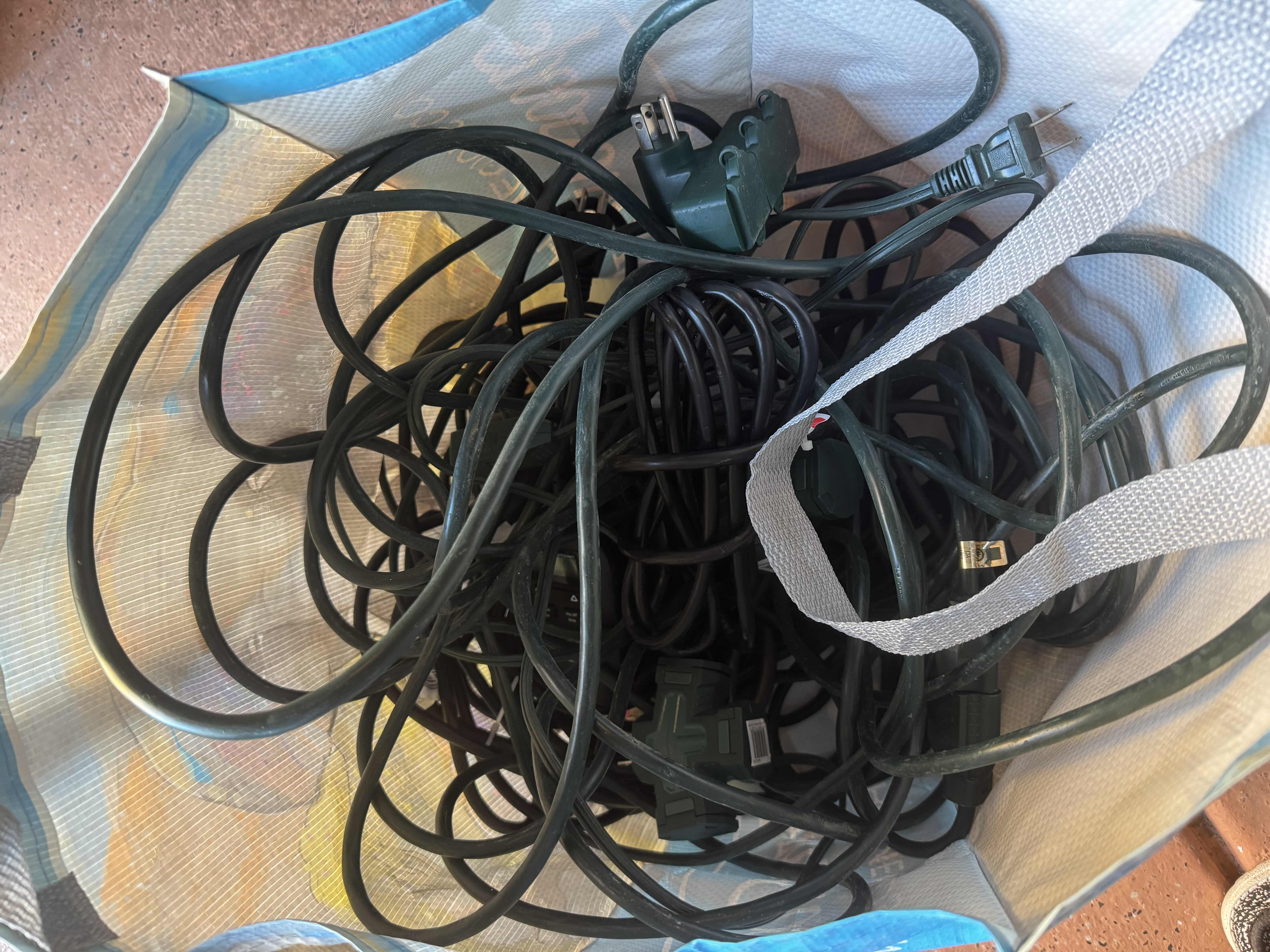 Photo 1 of BAG OF EXTENSION CORDS