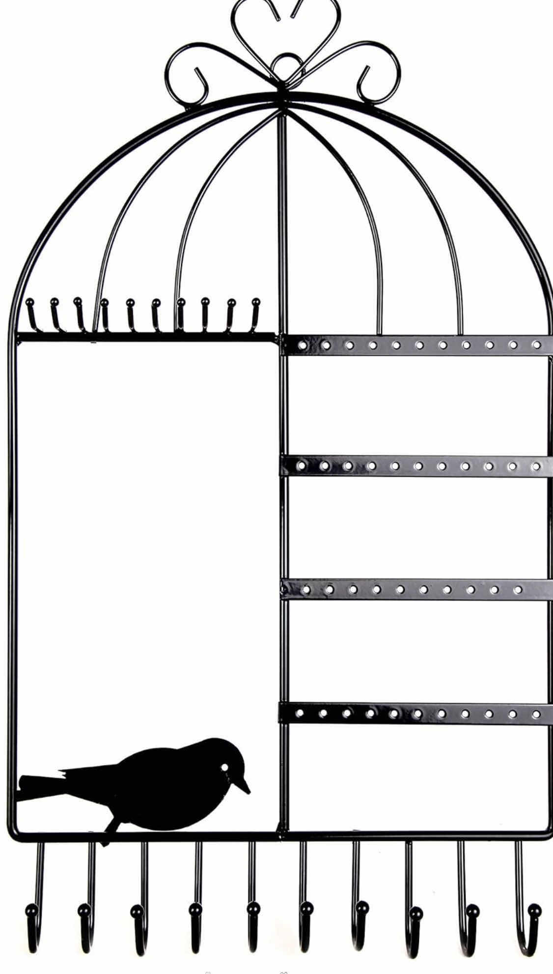 Photo 2 of 16-ARAD-BLACK METAL BIRD CAGE JEWELRY DISPLAY ORGANIZER. BLACK (1 CASE)