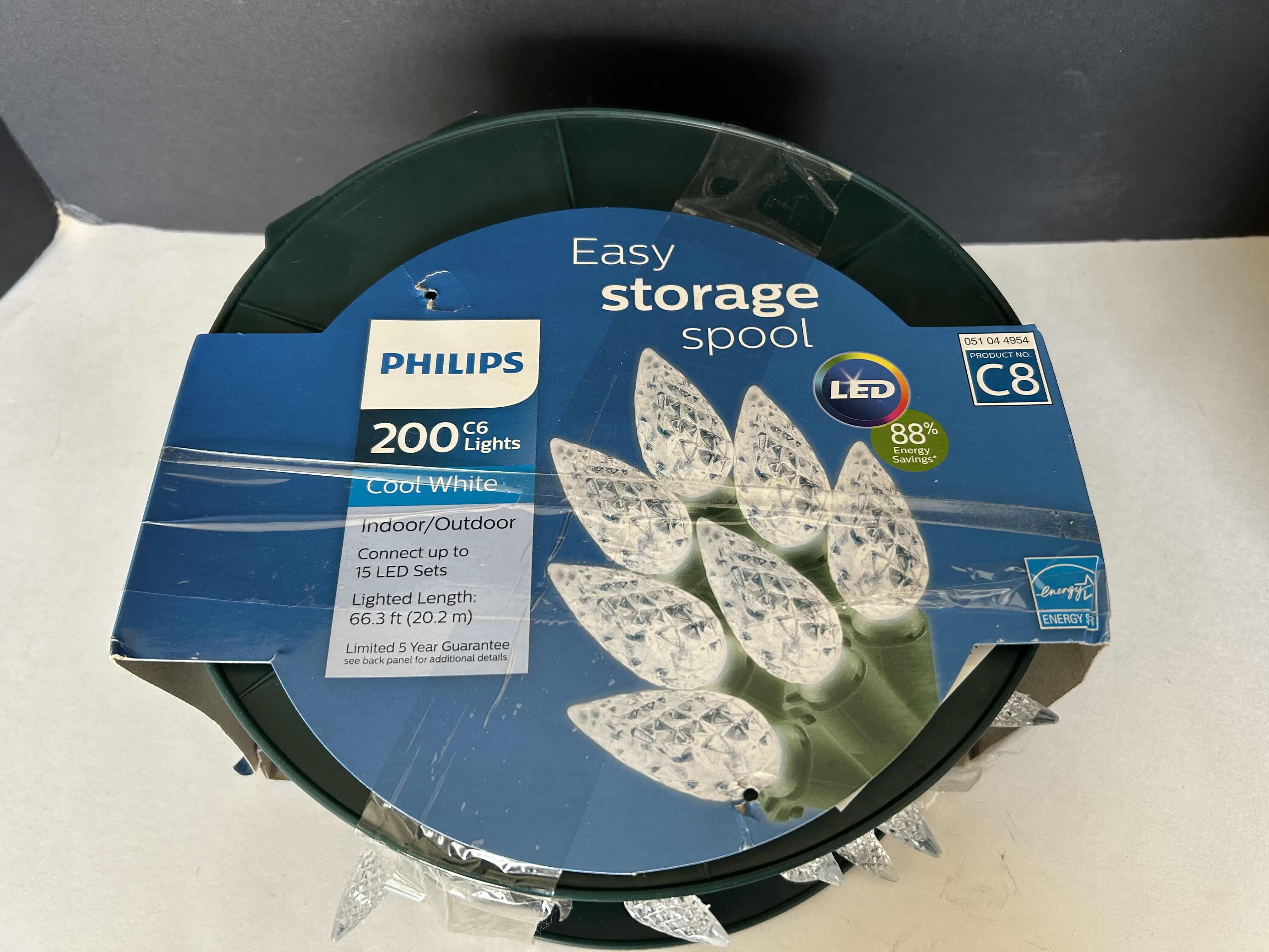 Photo 1 of BRAND NEW PHILLIPS 200 COOL WHITE INDOOR OUTDOOR LIGHTS ON EASY STORAGE SPOOL