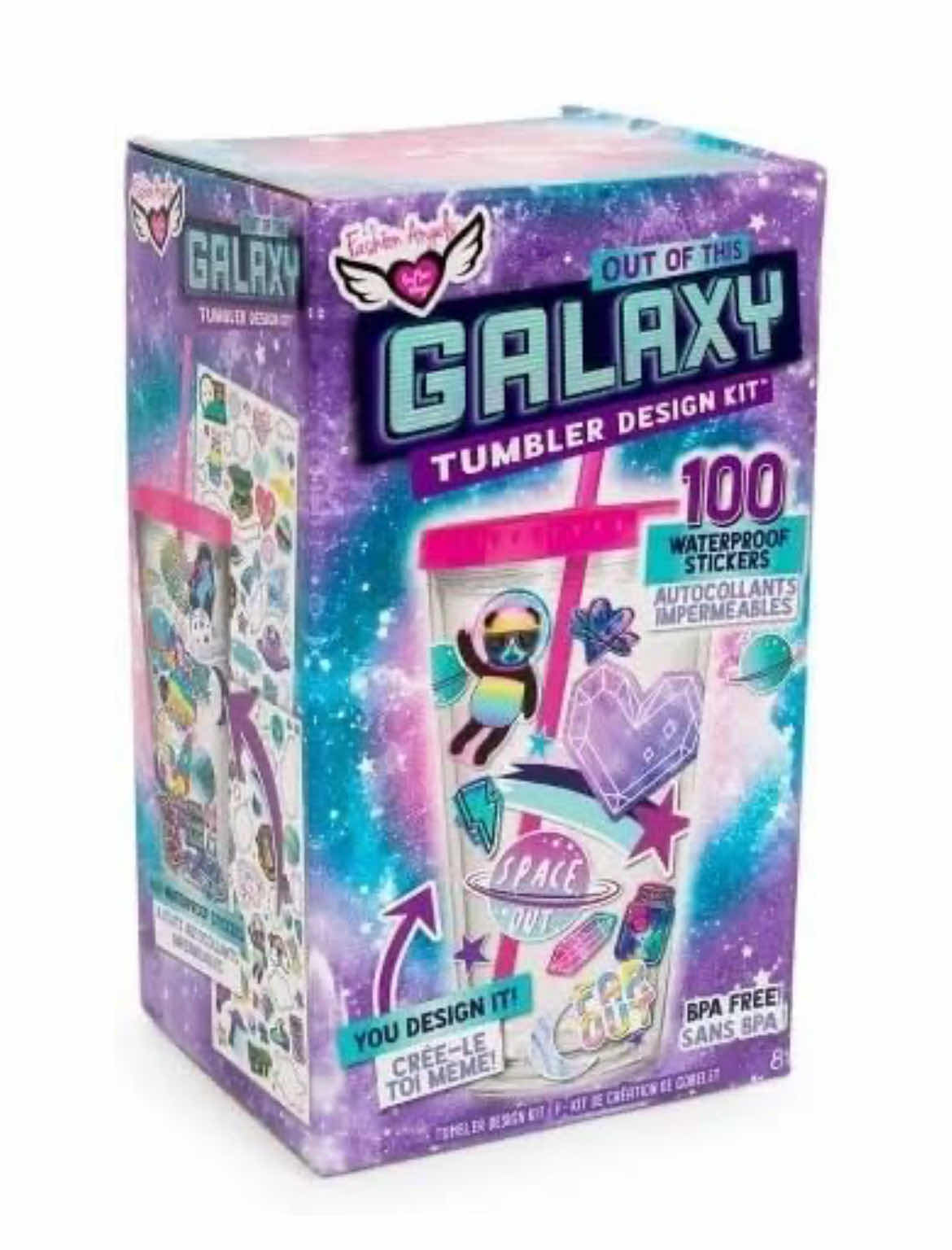 Photo 1 of 5 - BRAND NEW FASHION ANGELS OUT OF THIS GALAXY STICKER TUMBLER DESIGN KIT WITH 100 WATERPROOF STICKERS