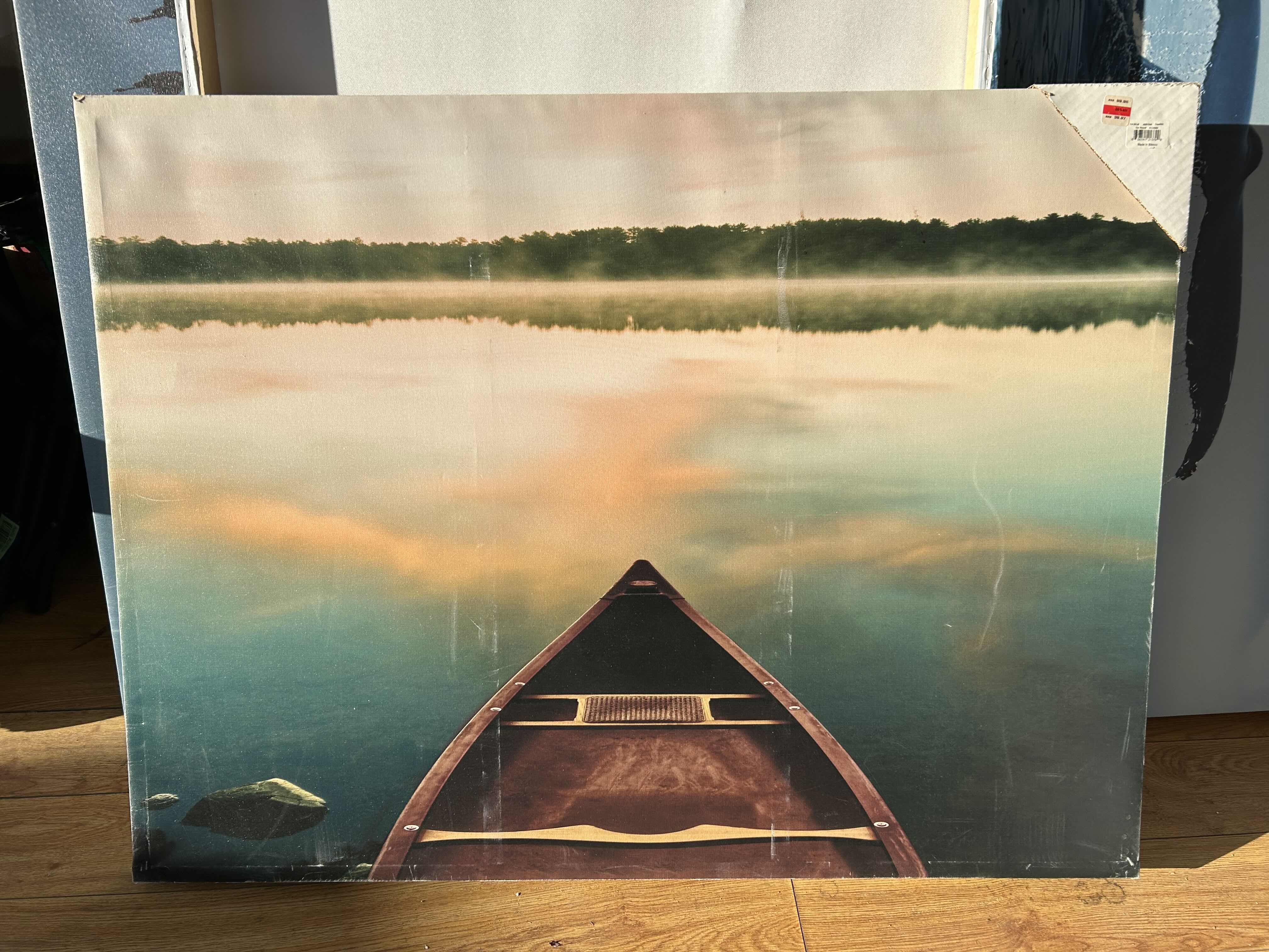 Photo 1 of BRAND NEW "EARLY MORNING LAKE TRIP" CANVAS ARTWORK 40" X H30"