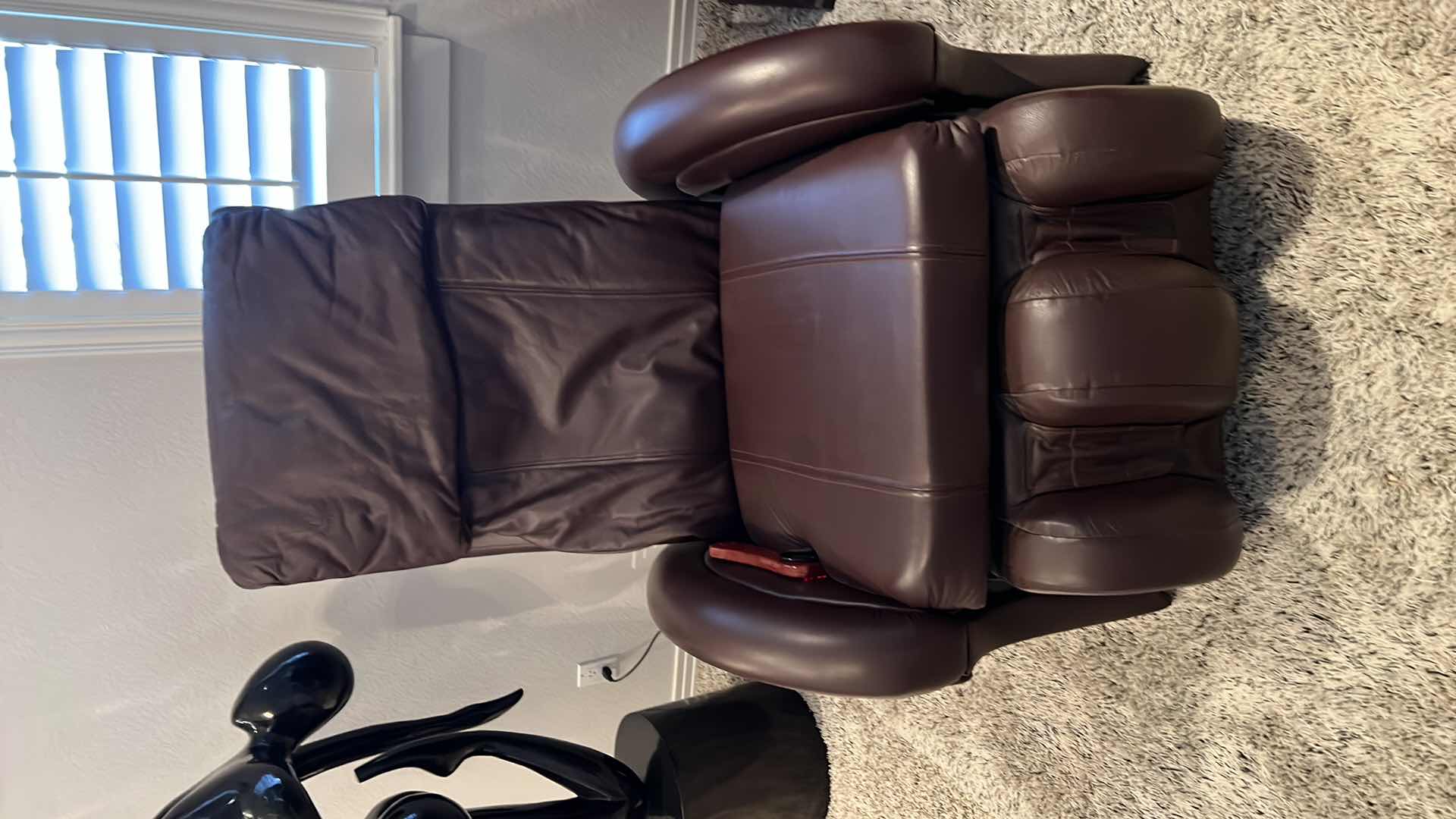 Photo 1 of MASSAGENIUS HOME SHIATSU ELECTRIC RECLINING MASSAGE CHAIR. MODEL# SH988 LIKE NEW CONDITION. 2’X 4’H. VERY HEAVY.