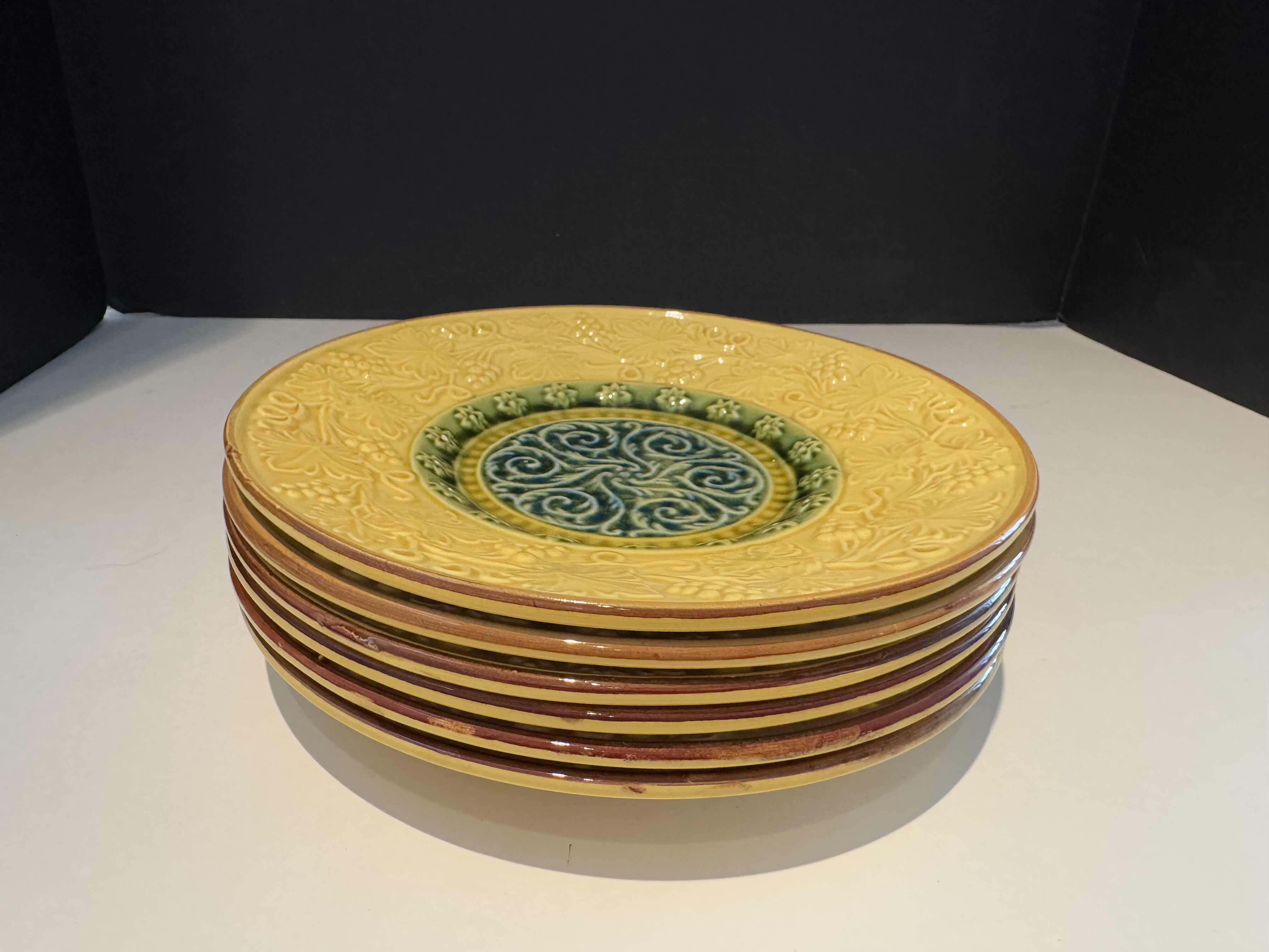 Photo 2 of 6- MAJOLICA 8” PLATES