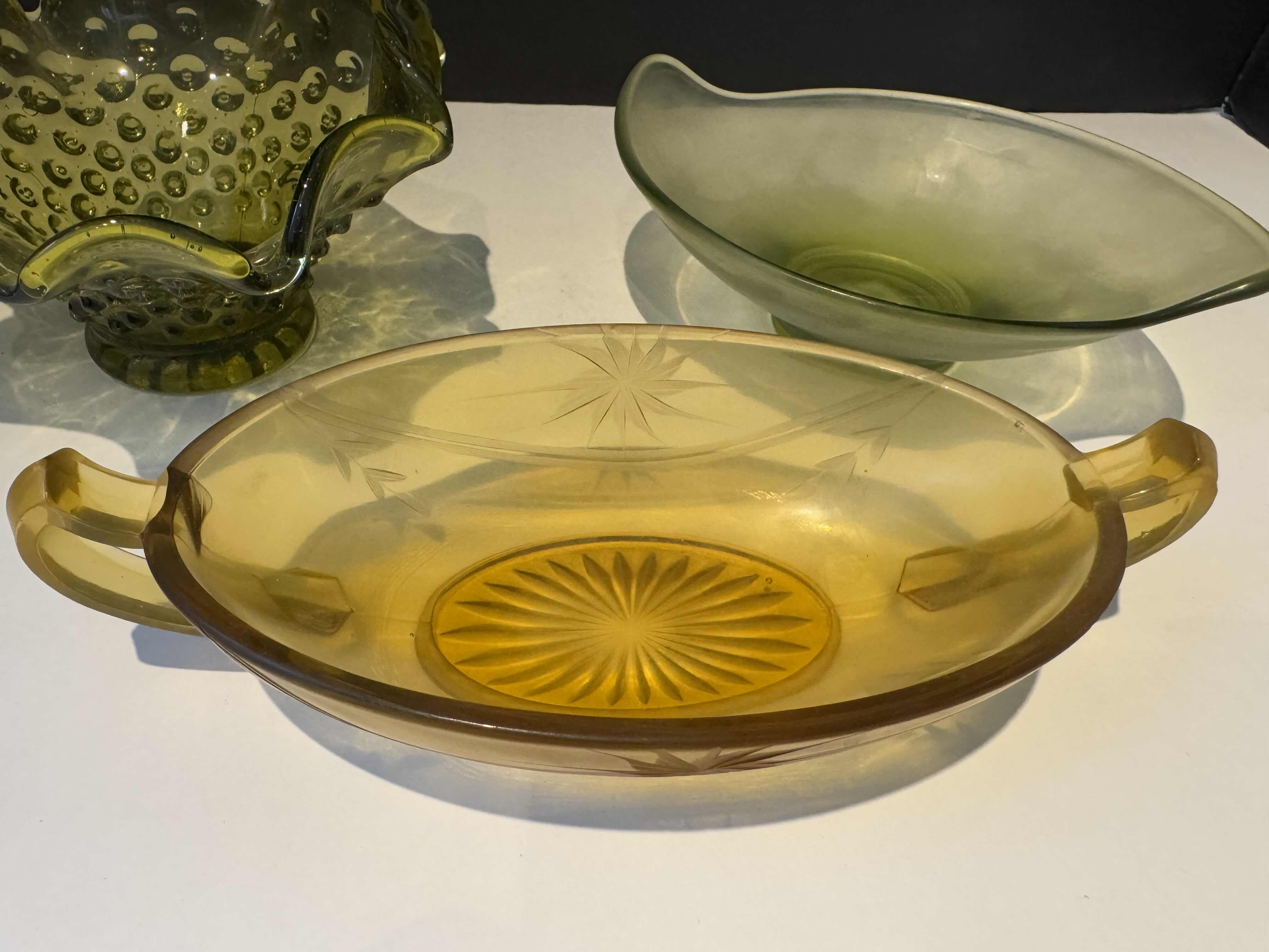 Photo 3 of 3 VINTAGE GLASS BOWLS/BASKETS