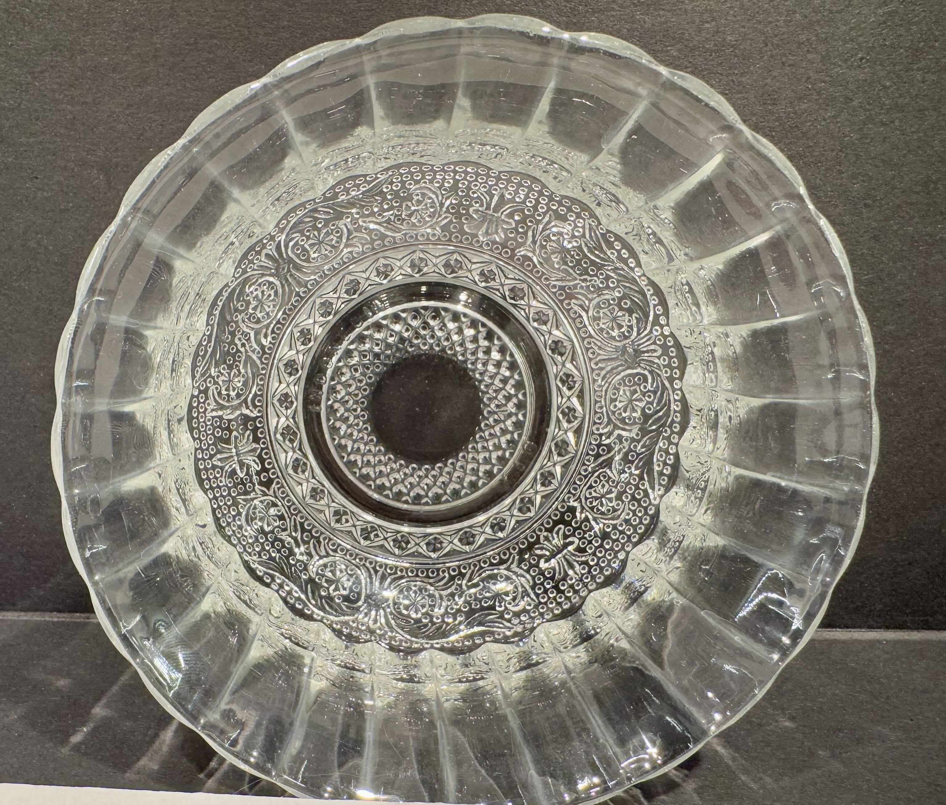 Photo 6 of 5 -CRYSTAL SERVING BOWLS/PLATTERS 2-6” SMALL PLATTERS, 1-4.5” BOWL, 1-5” BOWL, 1-6” FOOTED BOWL