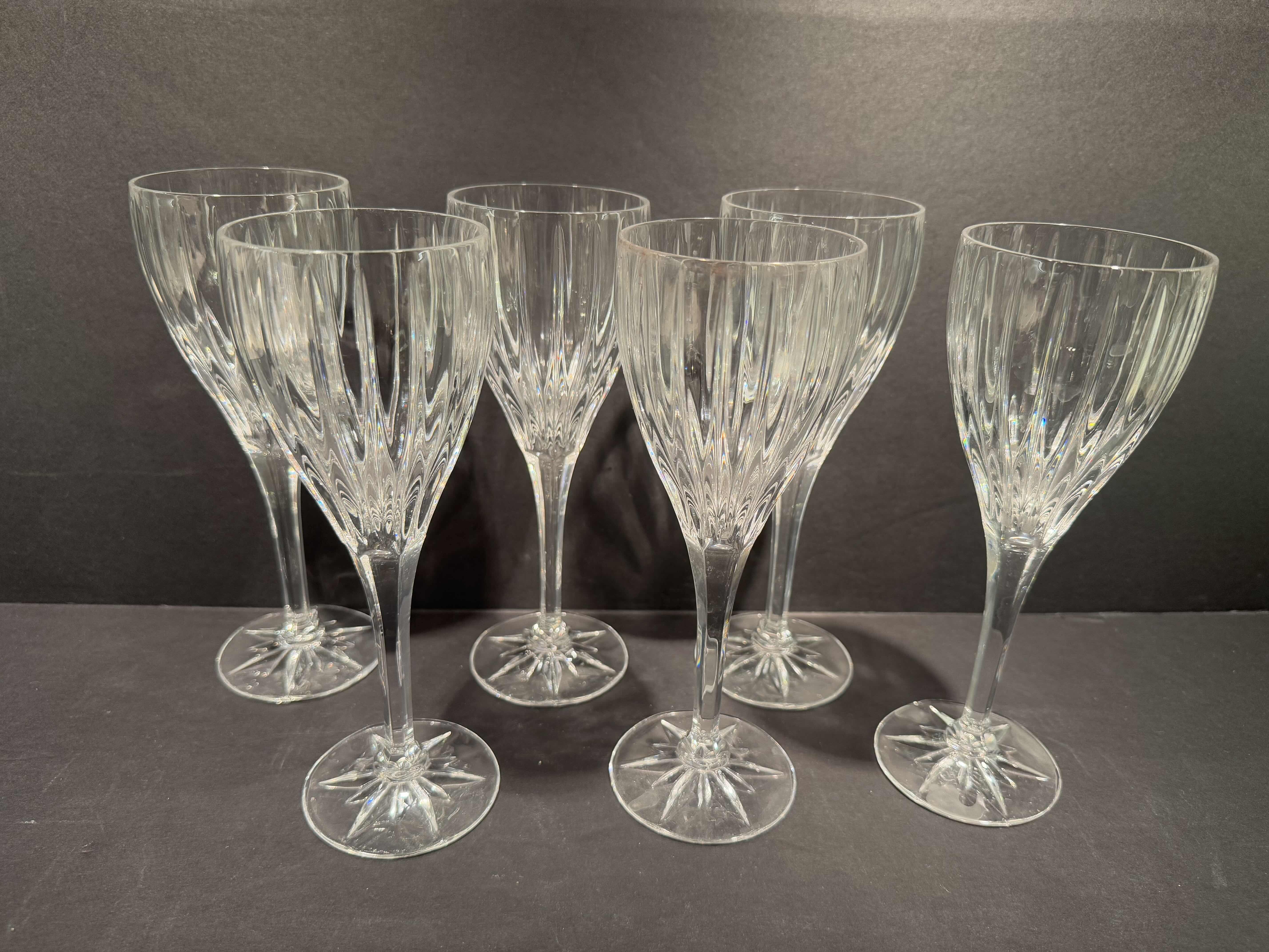 Photo 1 of 6-MIKASA PARK LANE CRYSTAL WINE GLASSES 