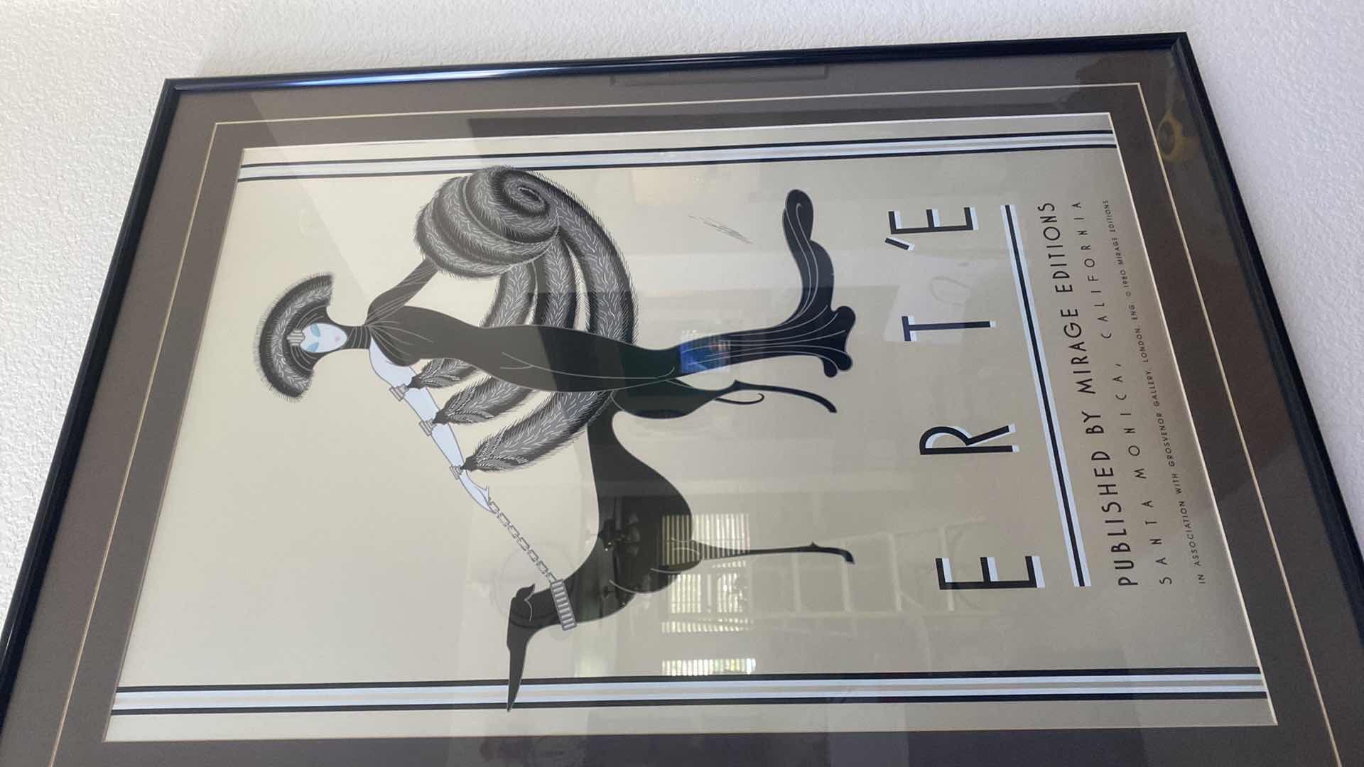 Photo 2 of FRAMED ERTE SIGNED PRINT 26” x 36”