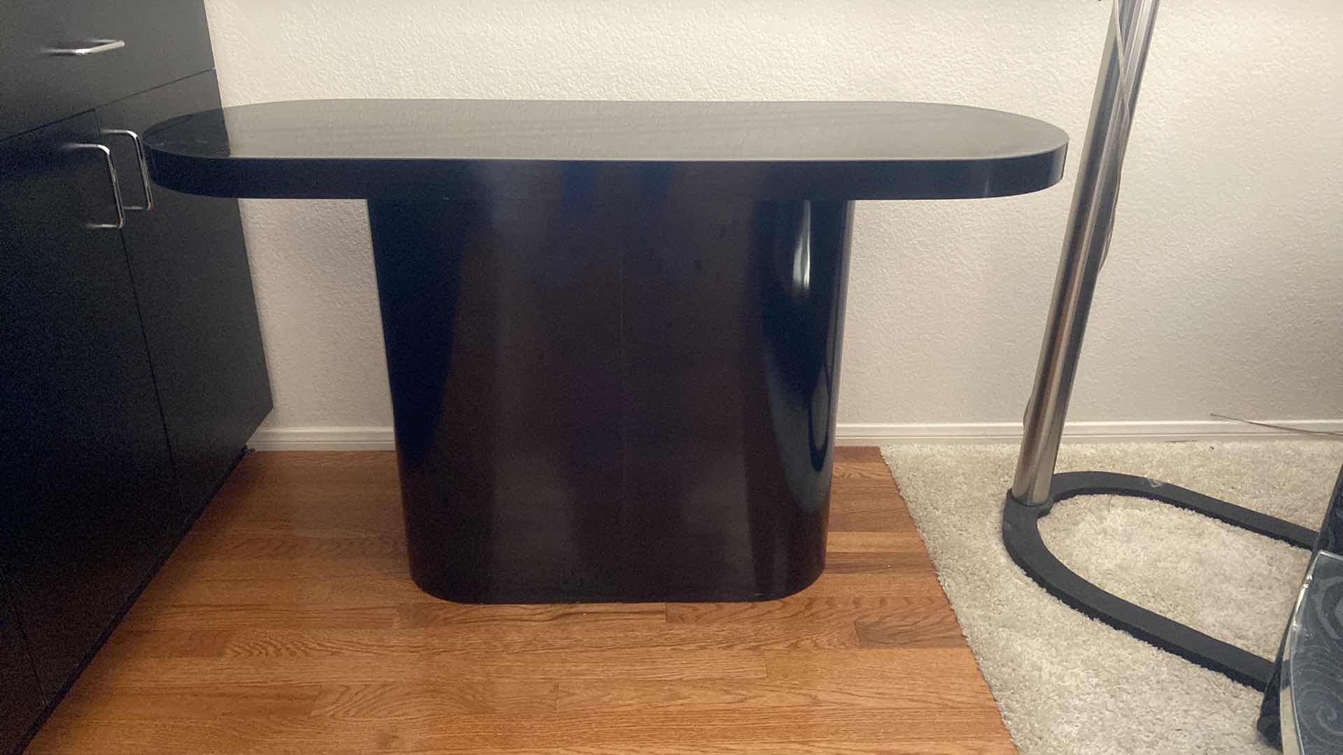 Photo 2 of BLACK GLOSSY CONSOLE TABLE 47” x 16” x 27”