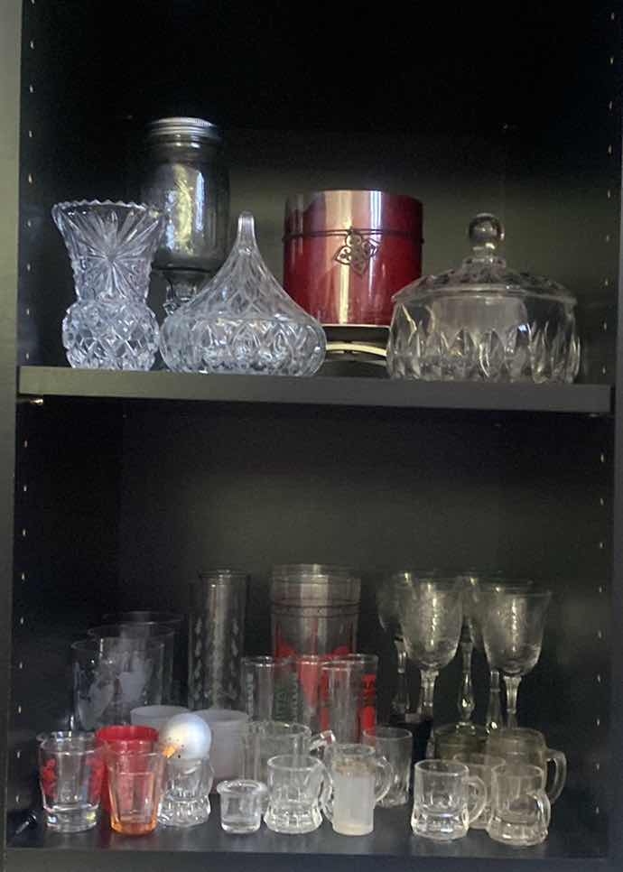 Photo 1 of 2 SHELVES BARWARE CANDY DISHES & CANDLE