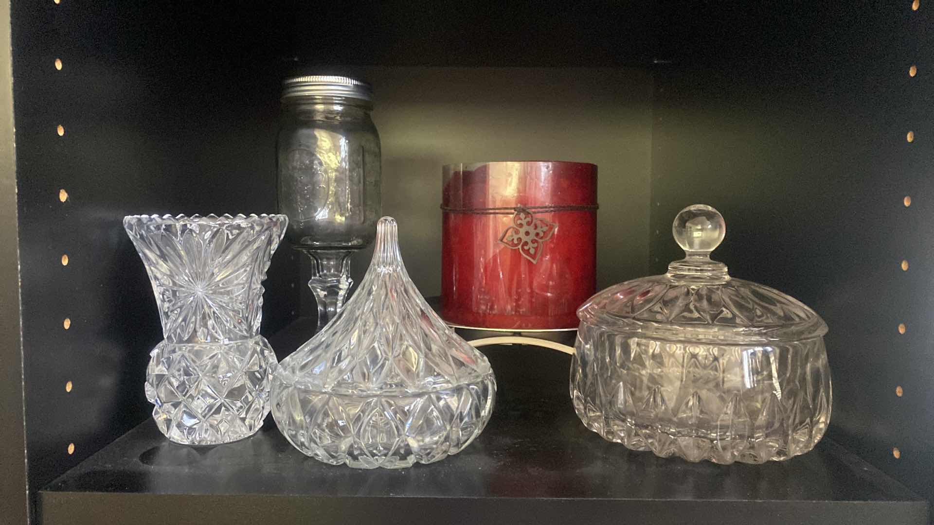 Photo 2 of 2 SHELVES BARWARE CANDY DISHES & CANDLE