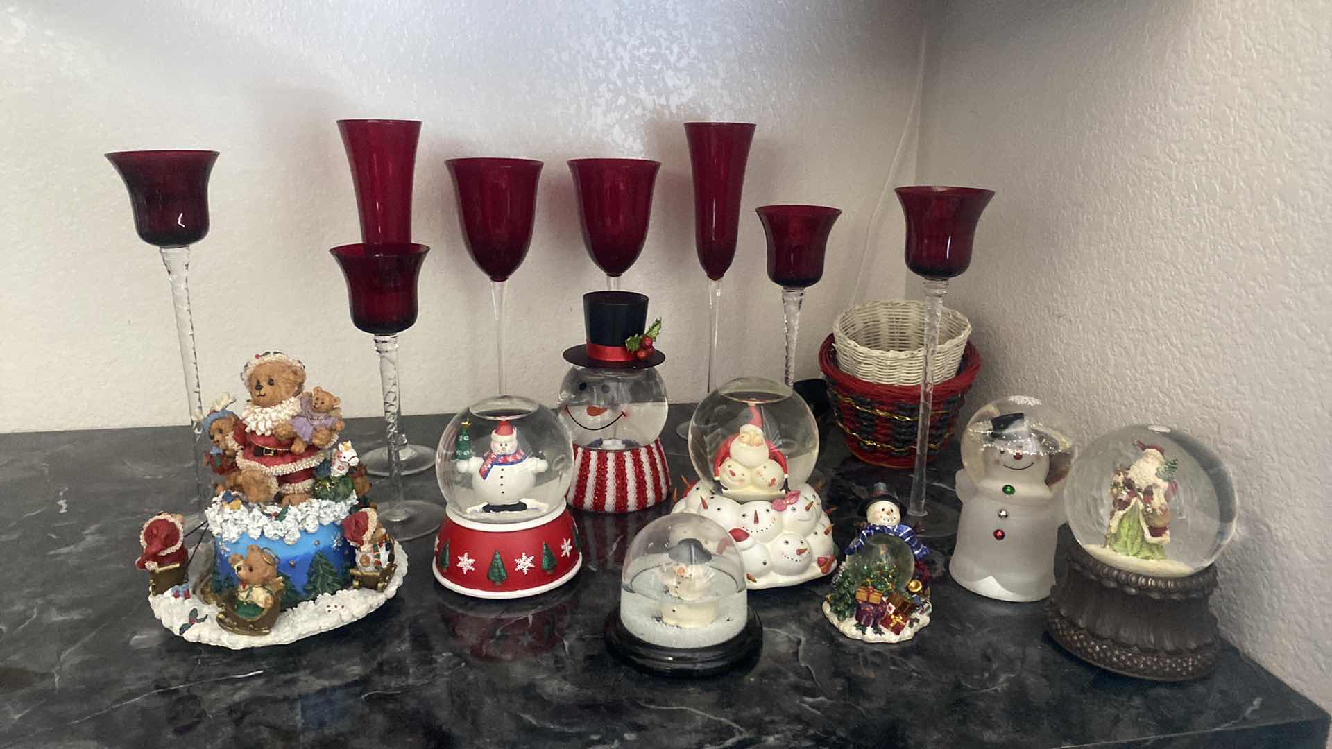 Photo 1 of SNOW GLOBES GLASSES AND VOTIVE HOLDERS