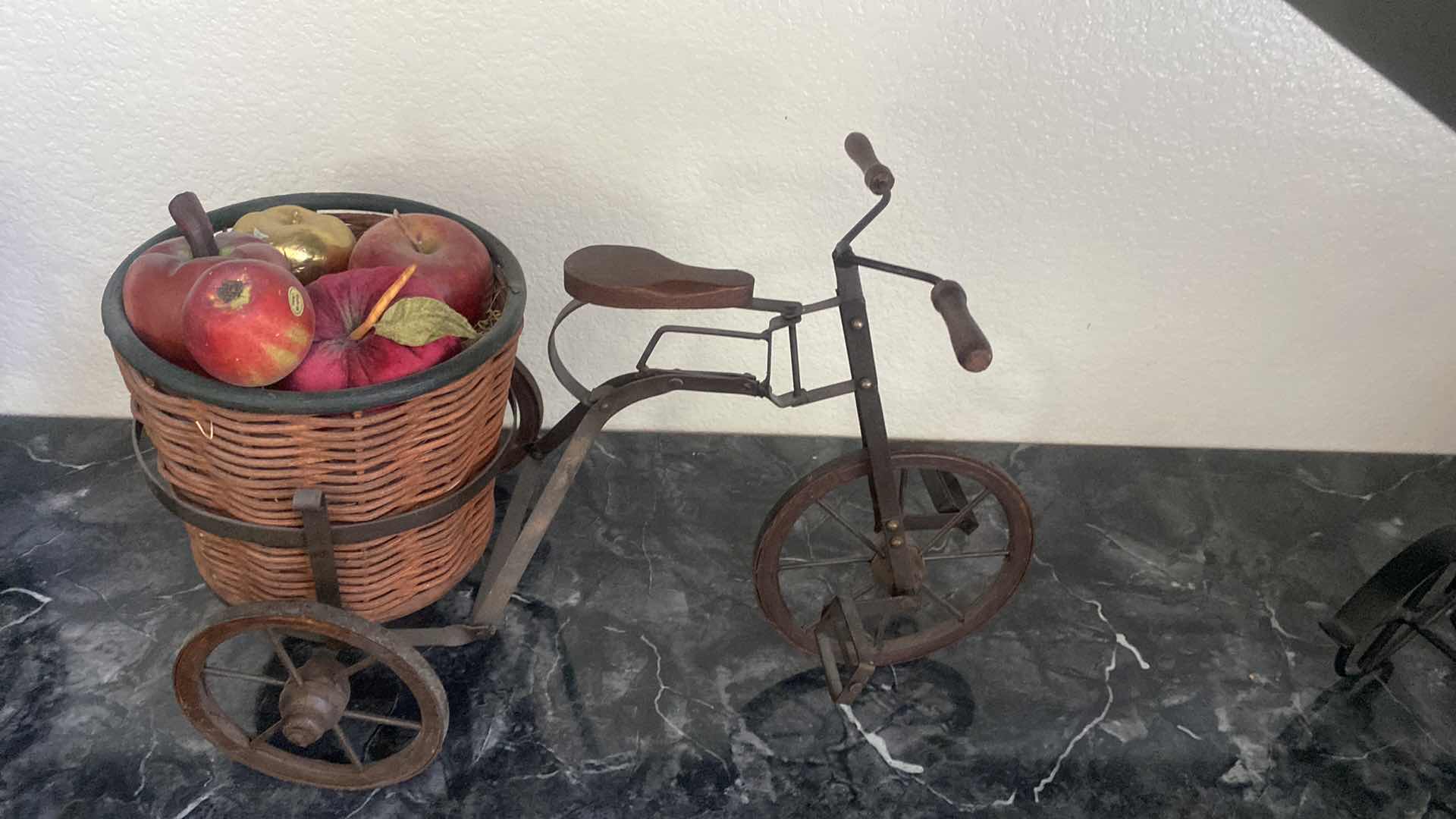 Photo 2 of IRON BIKE WITH BASKET FOR PLANT OR DECOR 17“ x 15“