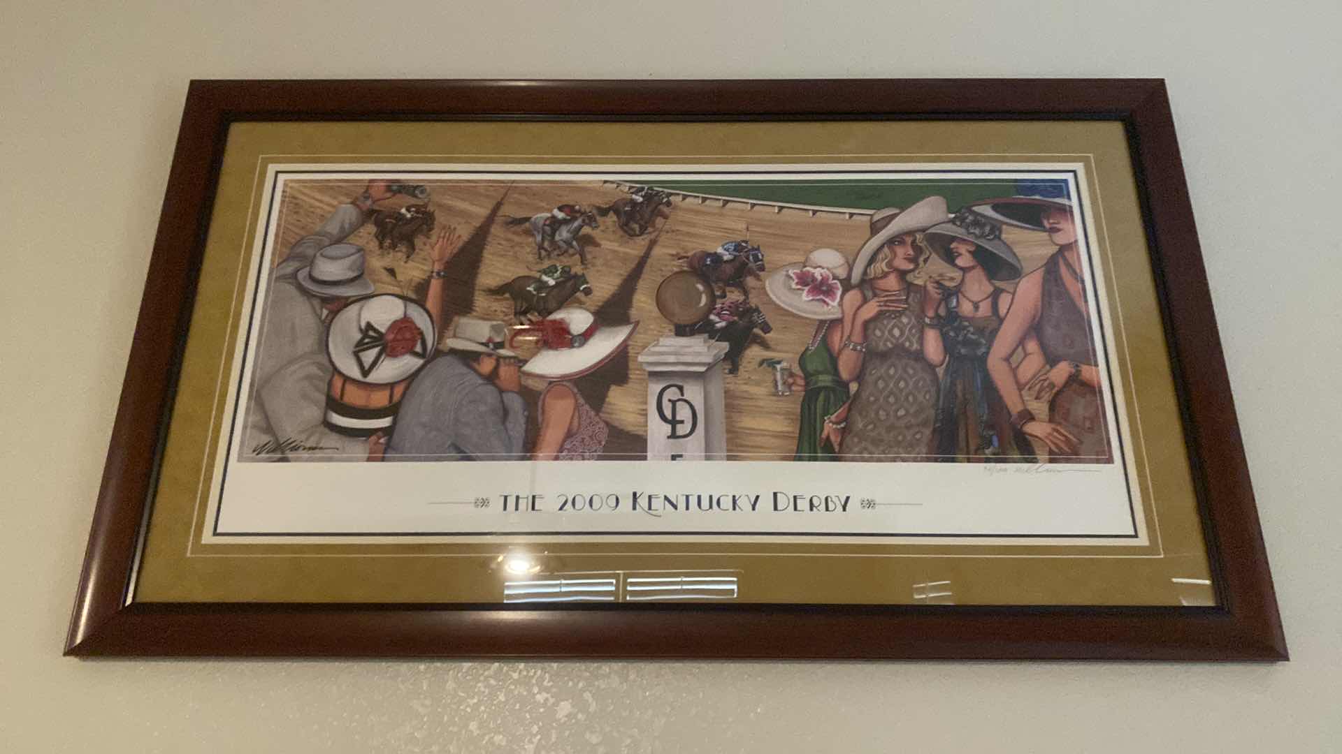 Photo 1 of FRAMED PRINT “THE 2000 KENTUCKY DERBY” SIGNED 40/200 ARTWORK 43 1/2” x 25”