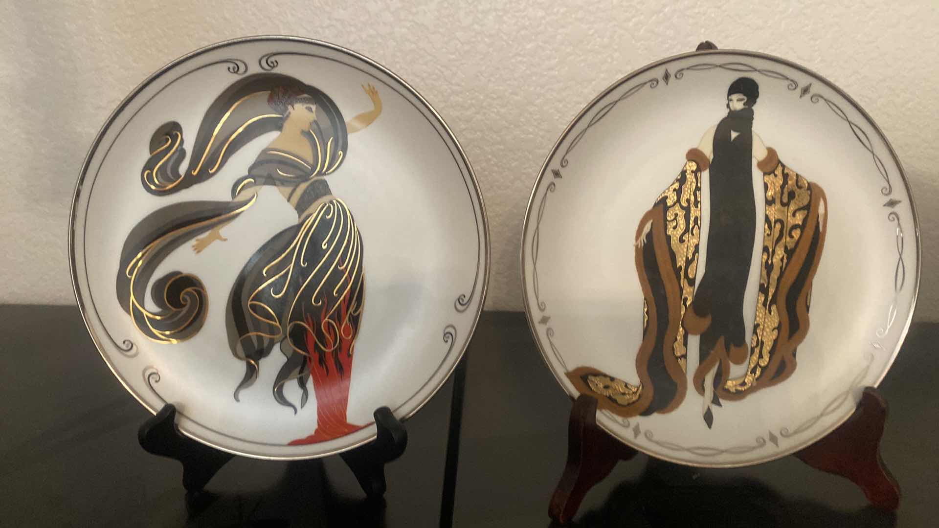 Photo 2 of 5 ERTE COLLECTIBLE DISHES 8” WITH STANDS