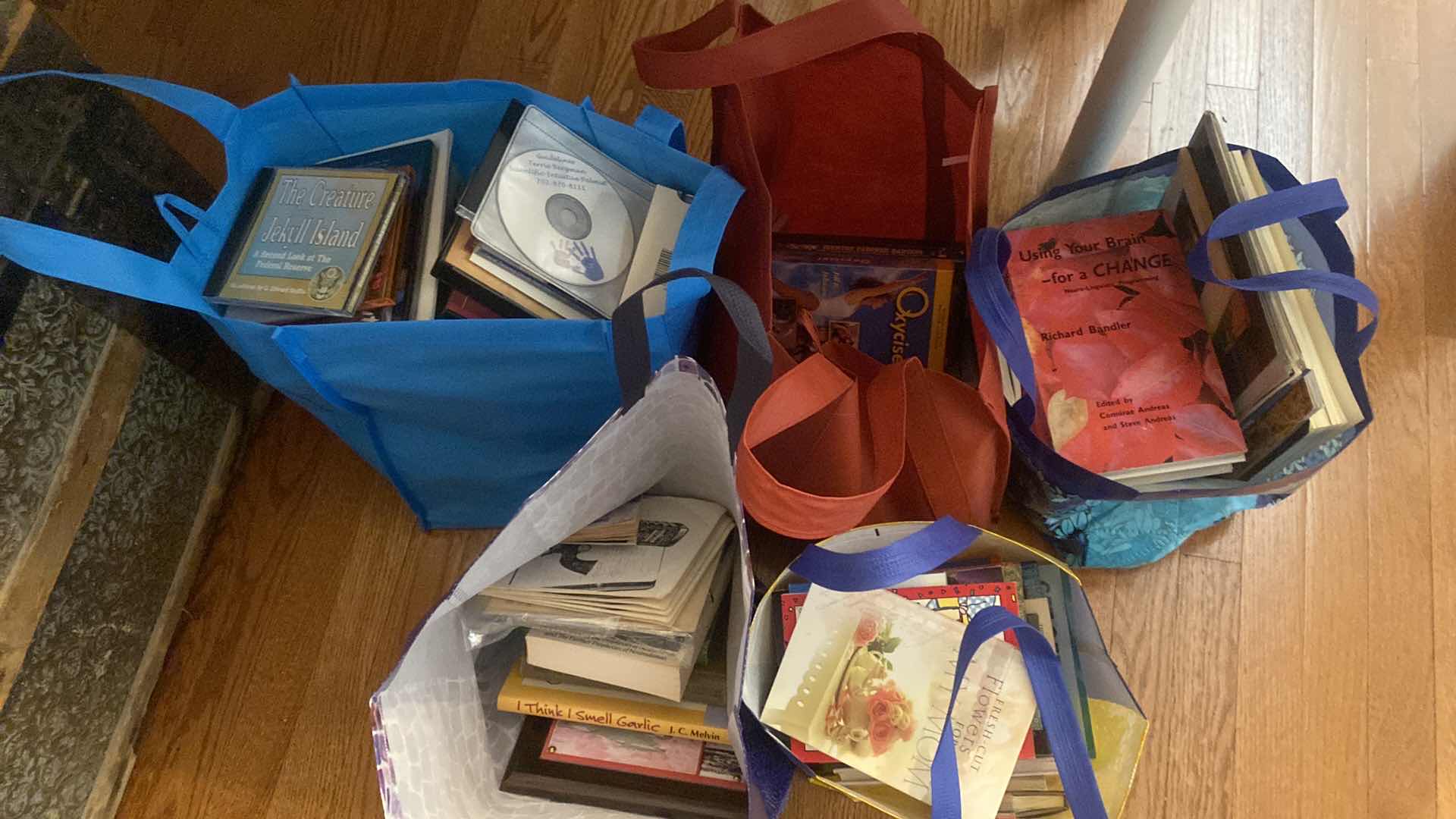 Photo 1 of 5 BAGS OF BOOKS CASSETTES & CDS