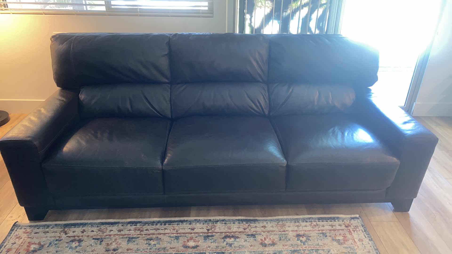 Photo 1 of 90” CHATEAU D’AX DARK BROWN BONDED LEATHER SOFA (2 AVAILABLE SOLD SEPARATELY)