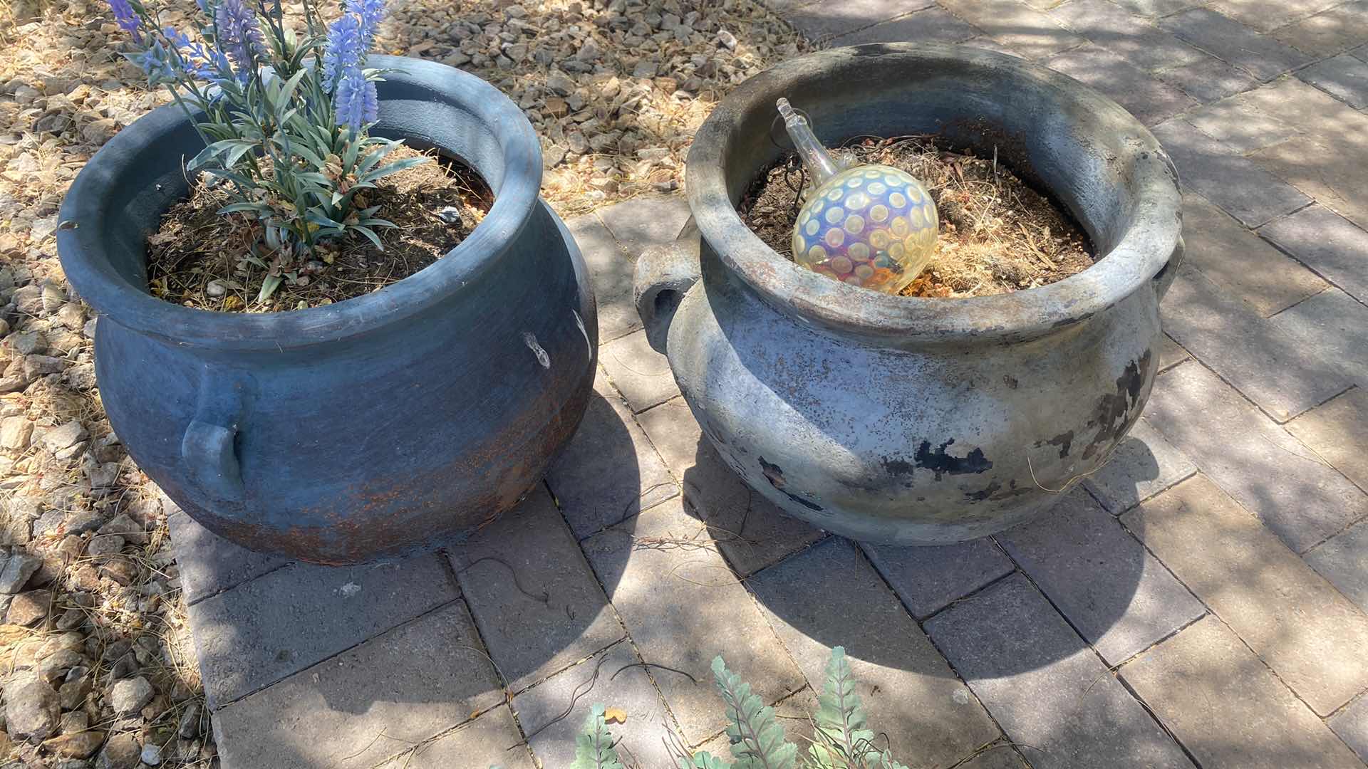 Photo 4 of 2 CLAY POTS FAUX PLANT  16” x 12” AND WREATH