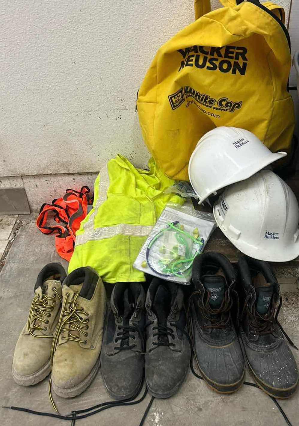 Photo 1 of CONSTRUCTION GEAR, SHOES AND BACKPACK SHOES SIZE 8 & 8.5