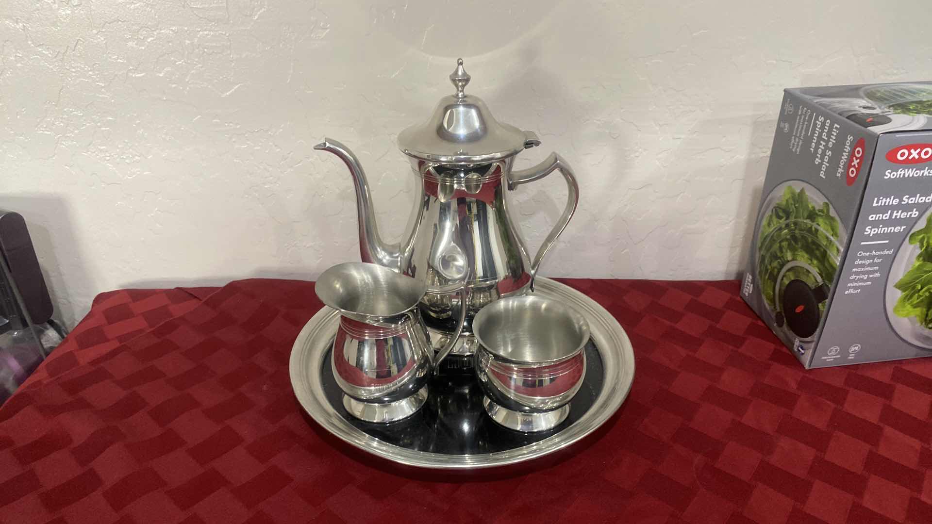 Photo 1 of HUCK PEWTER 4 PIECE HOT BEVERAGE SERVICE