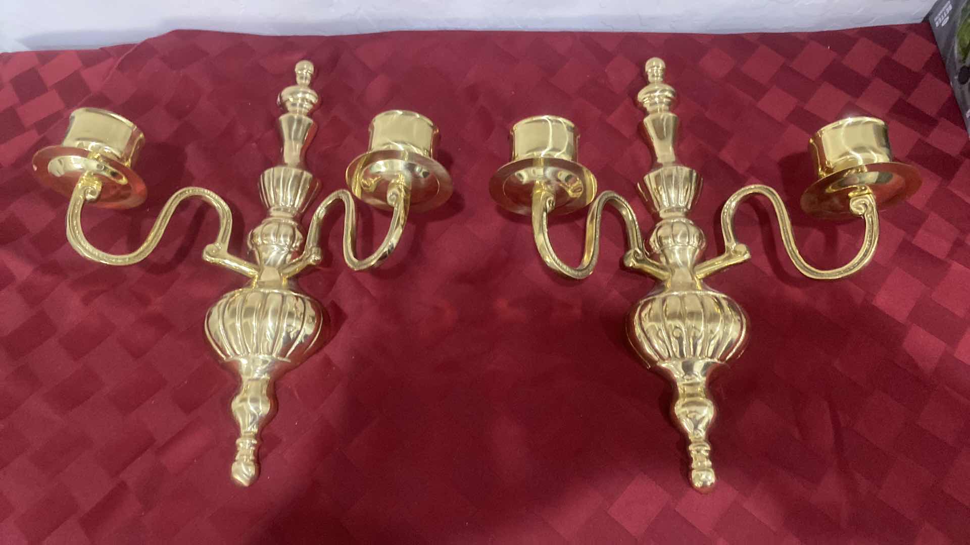 Photo 1 of 2-METAL WALL SCONCE CANDLE HOLDERS 11” x 14”