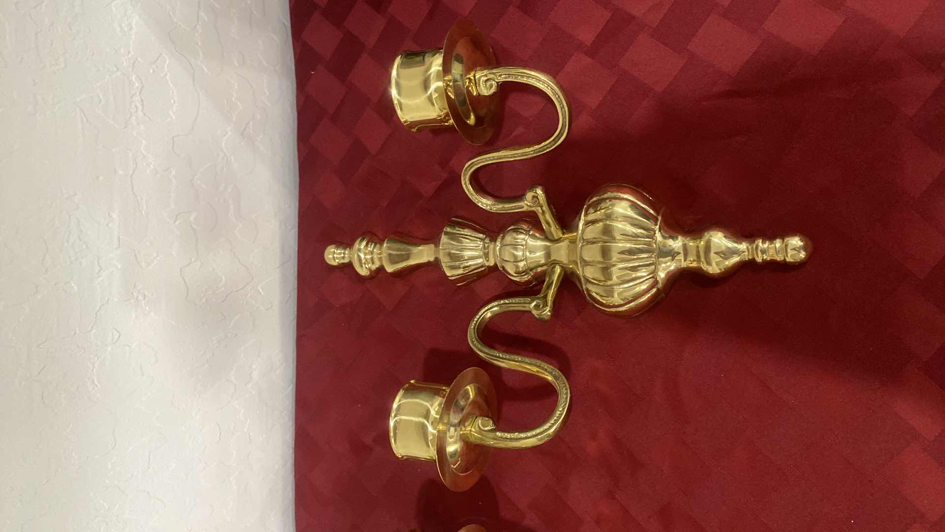 Photo 2 of 2-METAL WALL SCONCE CANDLE HOLDERS 11” x 14”